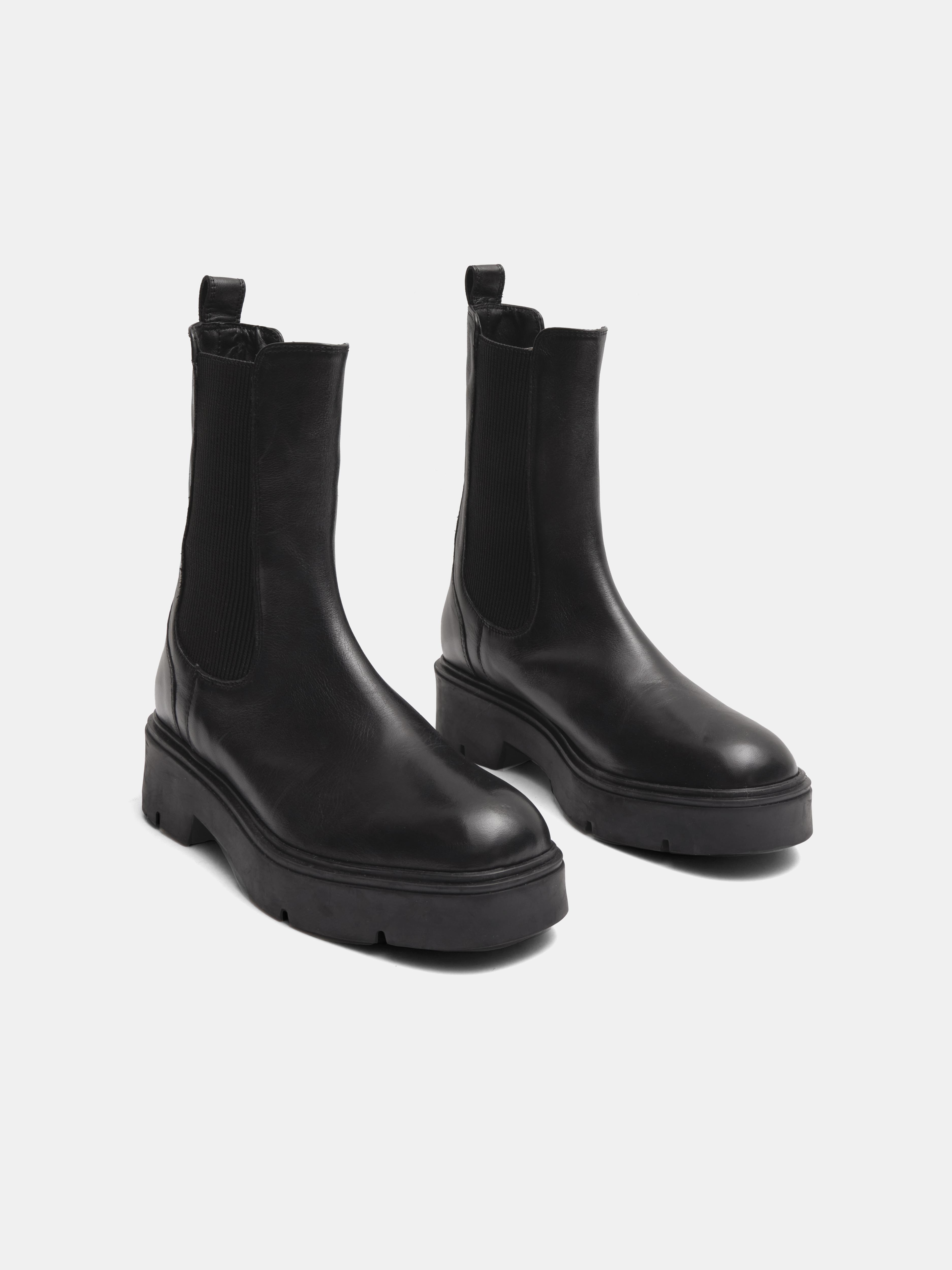 Chunky Leather Chelsea Boots