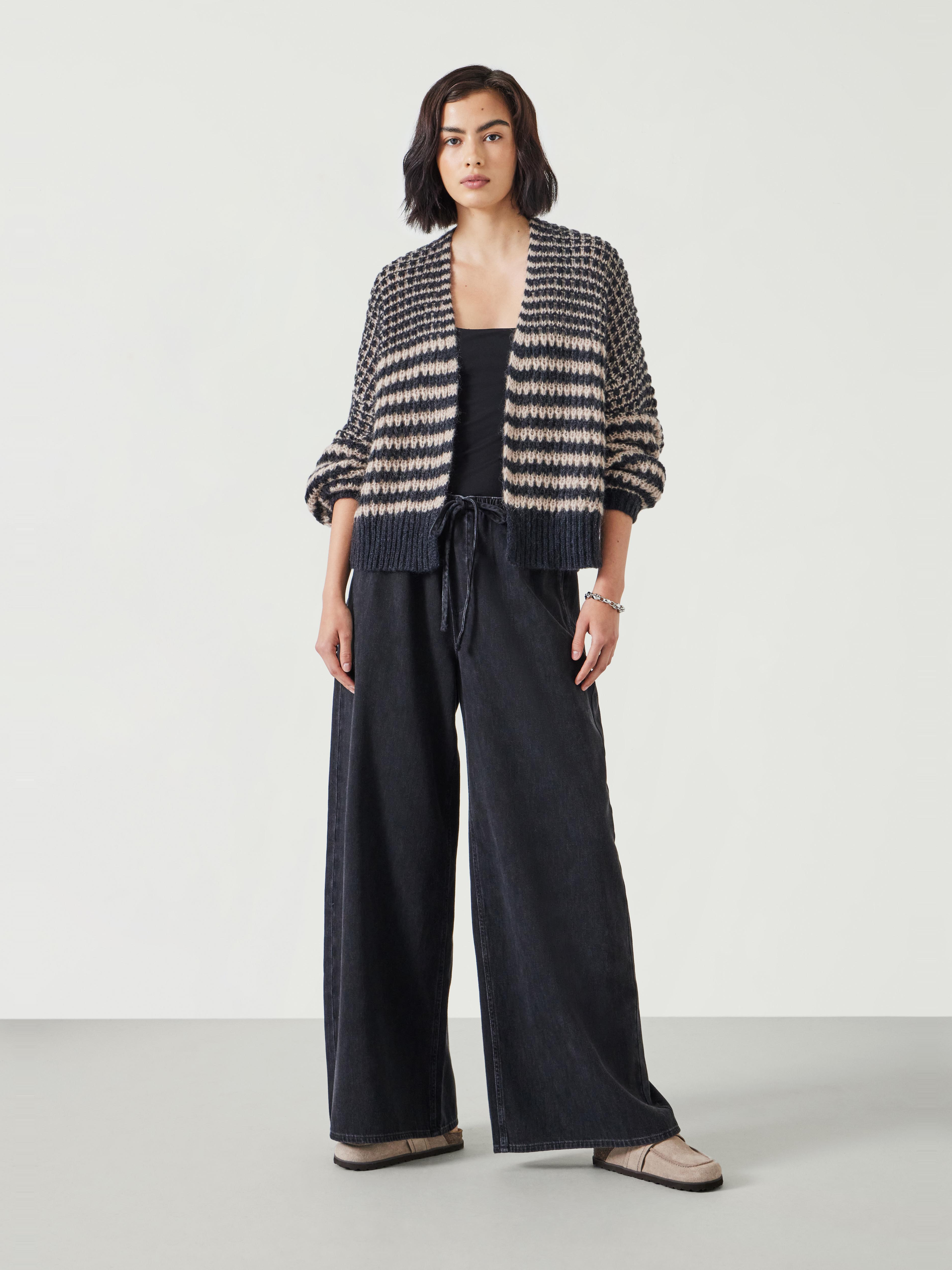 Skye Wool Blend Stripe Cardigan