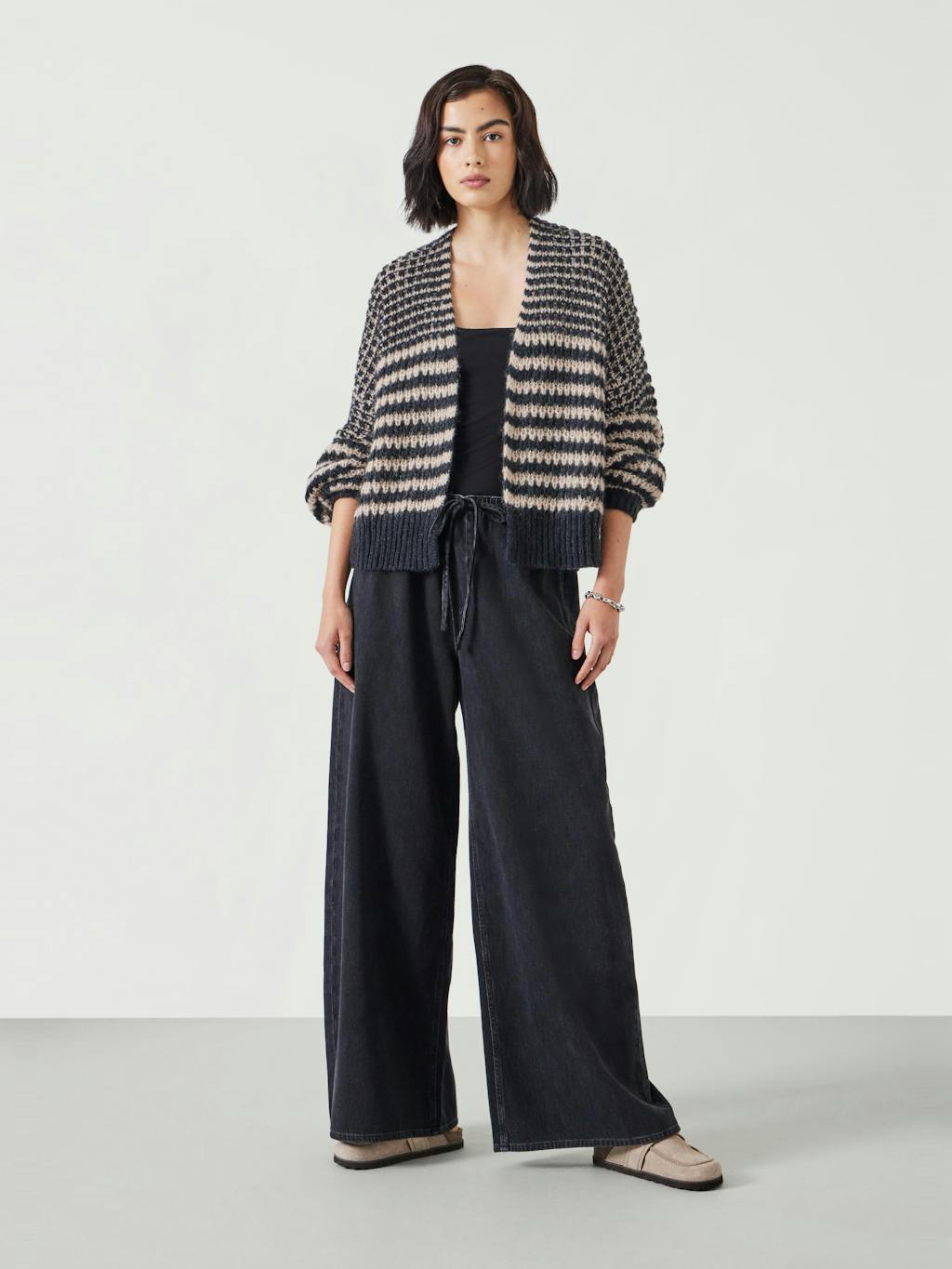 011876-2809-02 Skye Wool Blend Stripe Cardigan