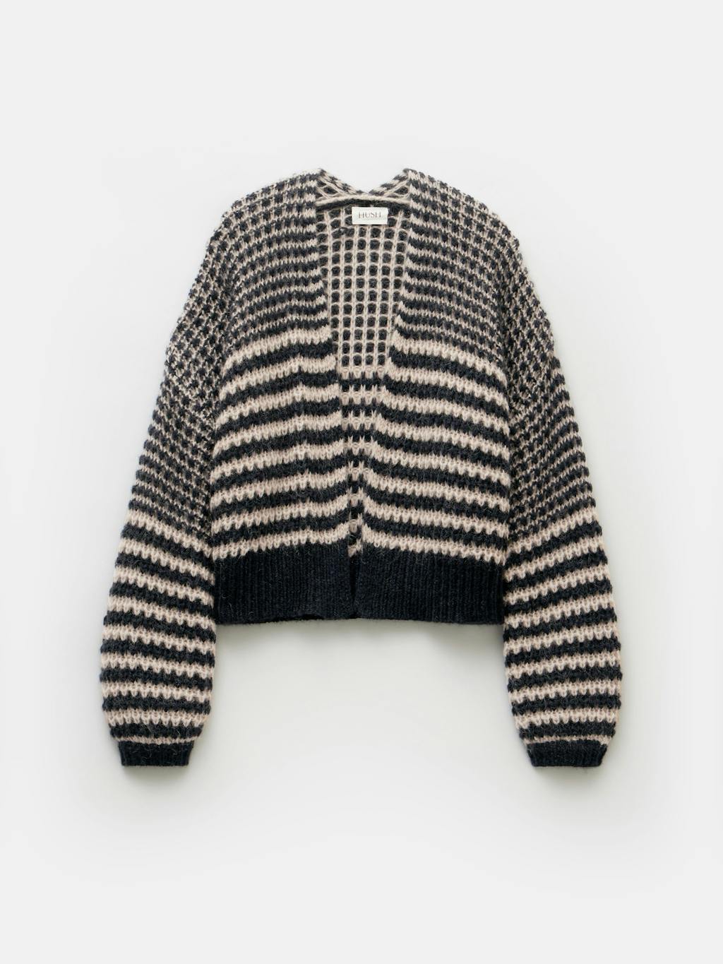 011876-2809-07 Skye Wool Blend Stripe Cardigan