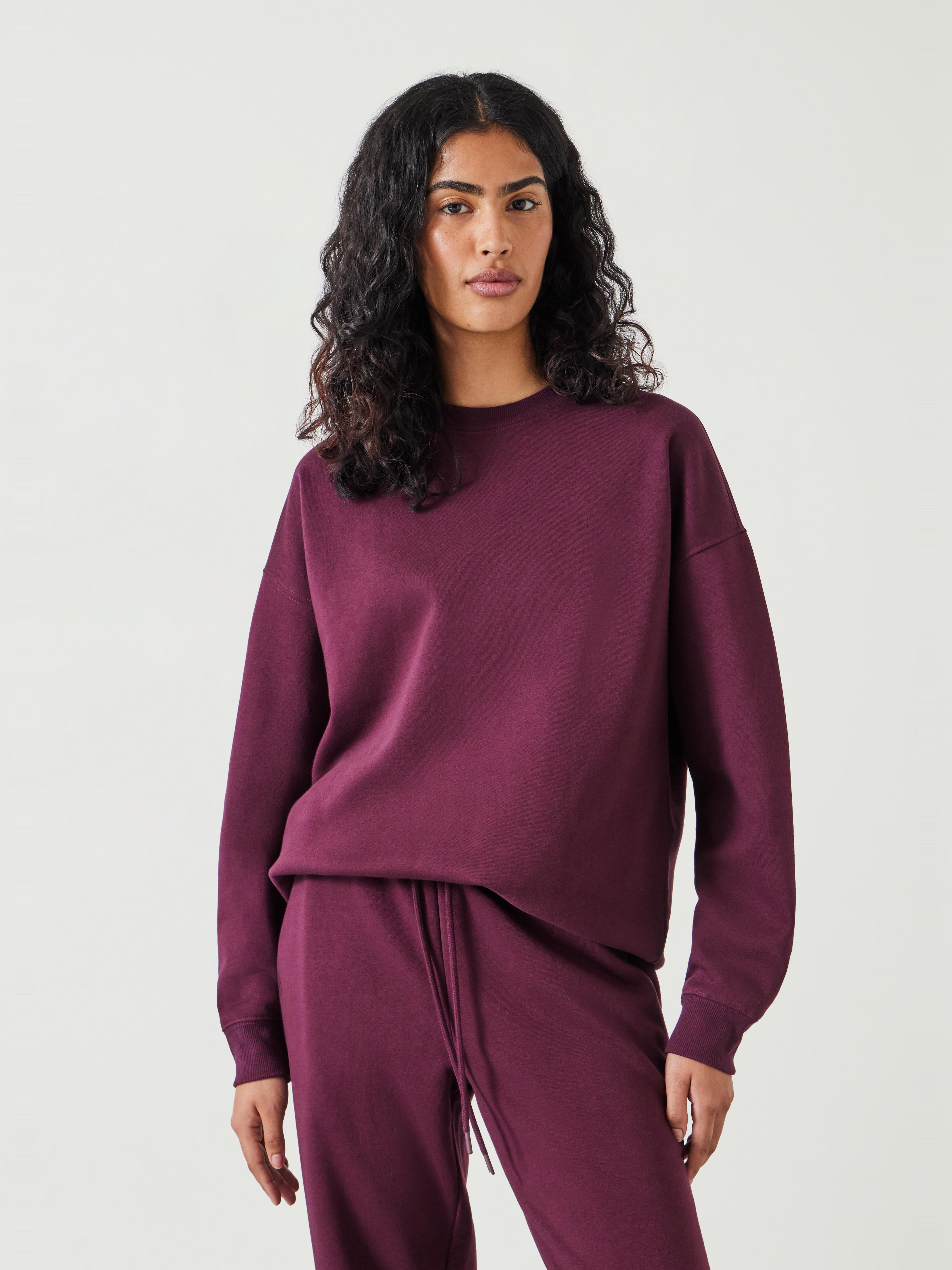 Quinn Oversized Sweatshirt | Deep Wine | hush