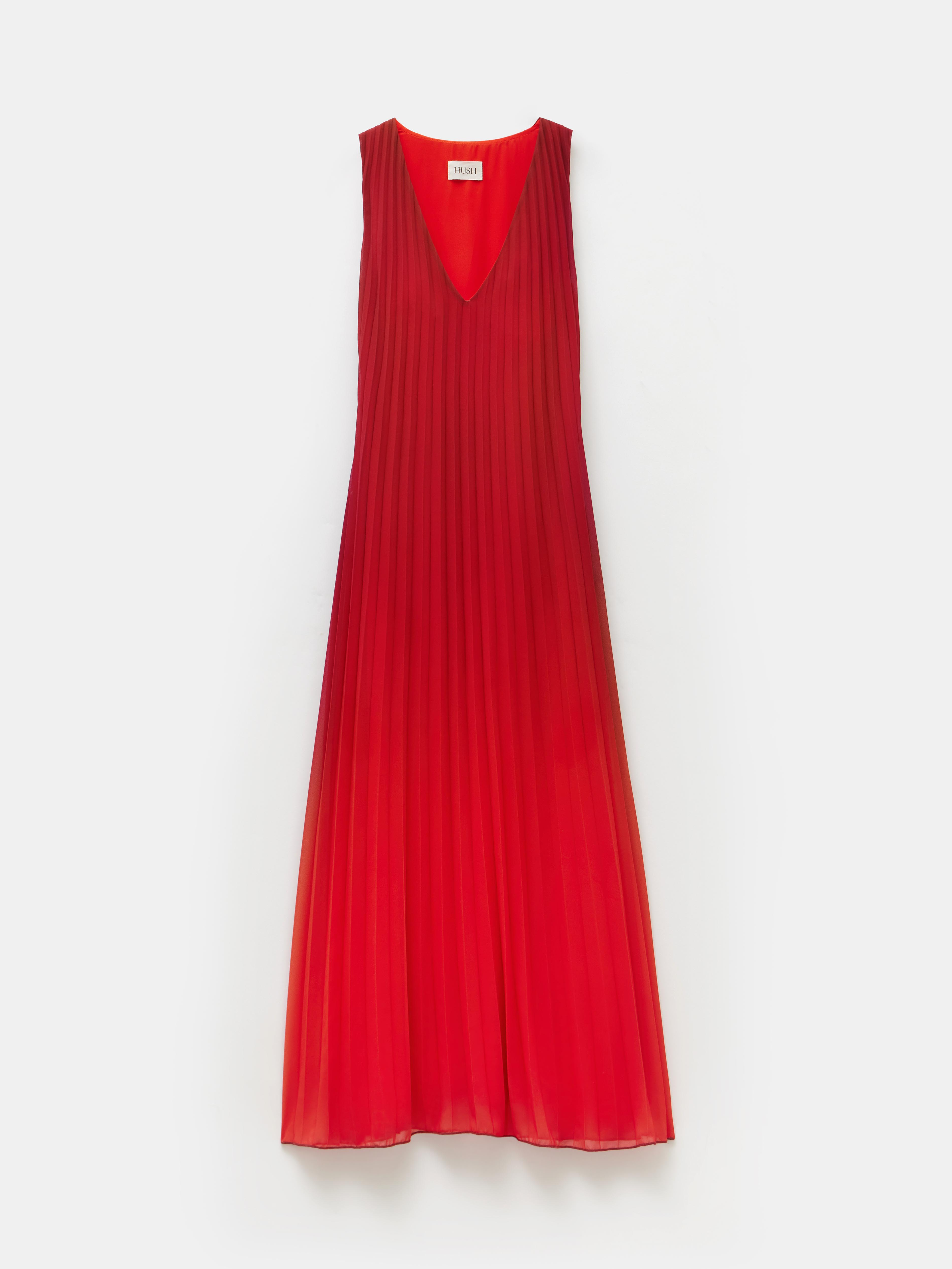 open lace back dress Zara Square Neckline Box Pleated Dress main image 0
