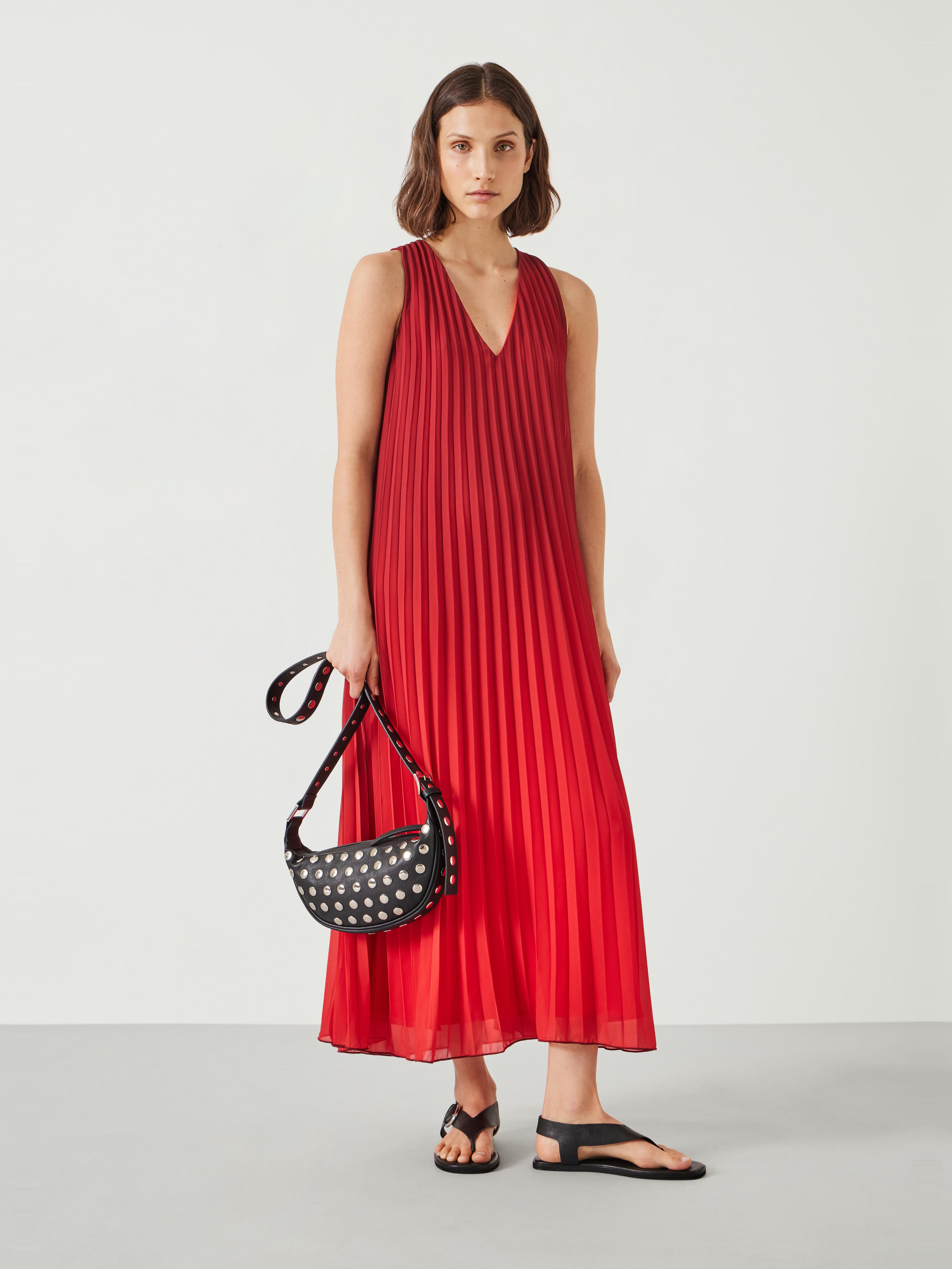 Molly Ombre Pleat Maxi Dress | Red Ombre | hush