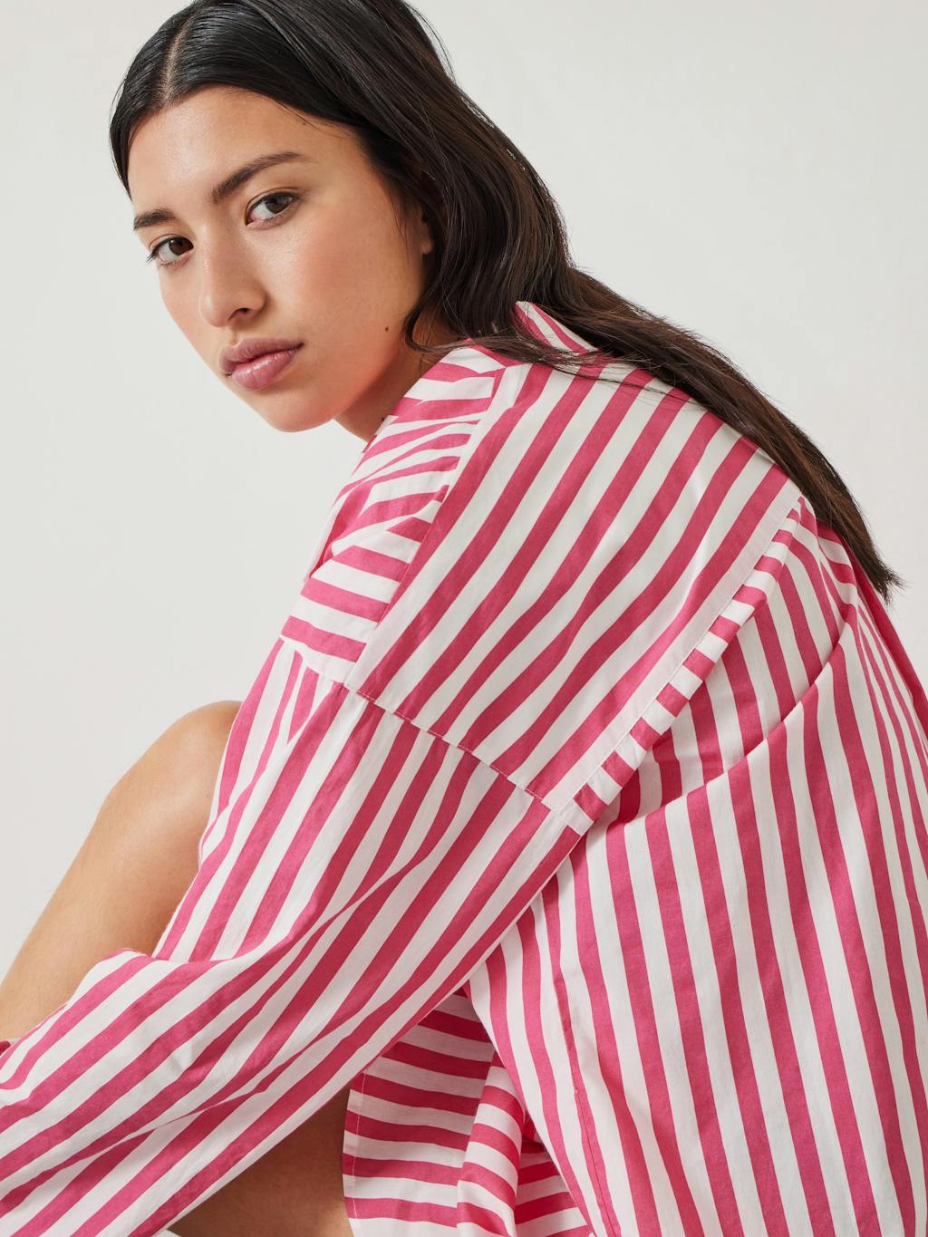 011025-0001-02 Emerson Striped Oversized Nightshirt