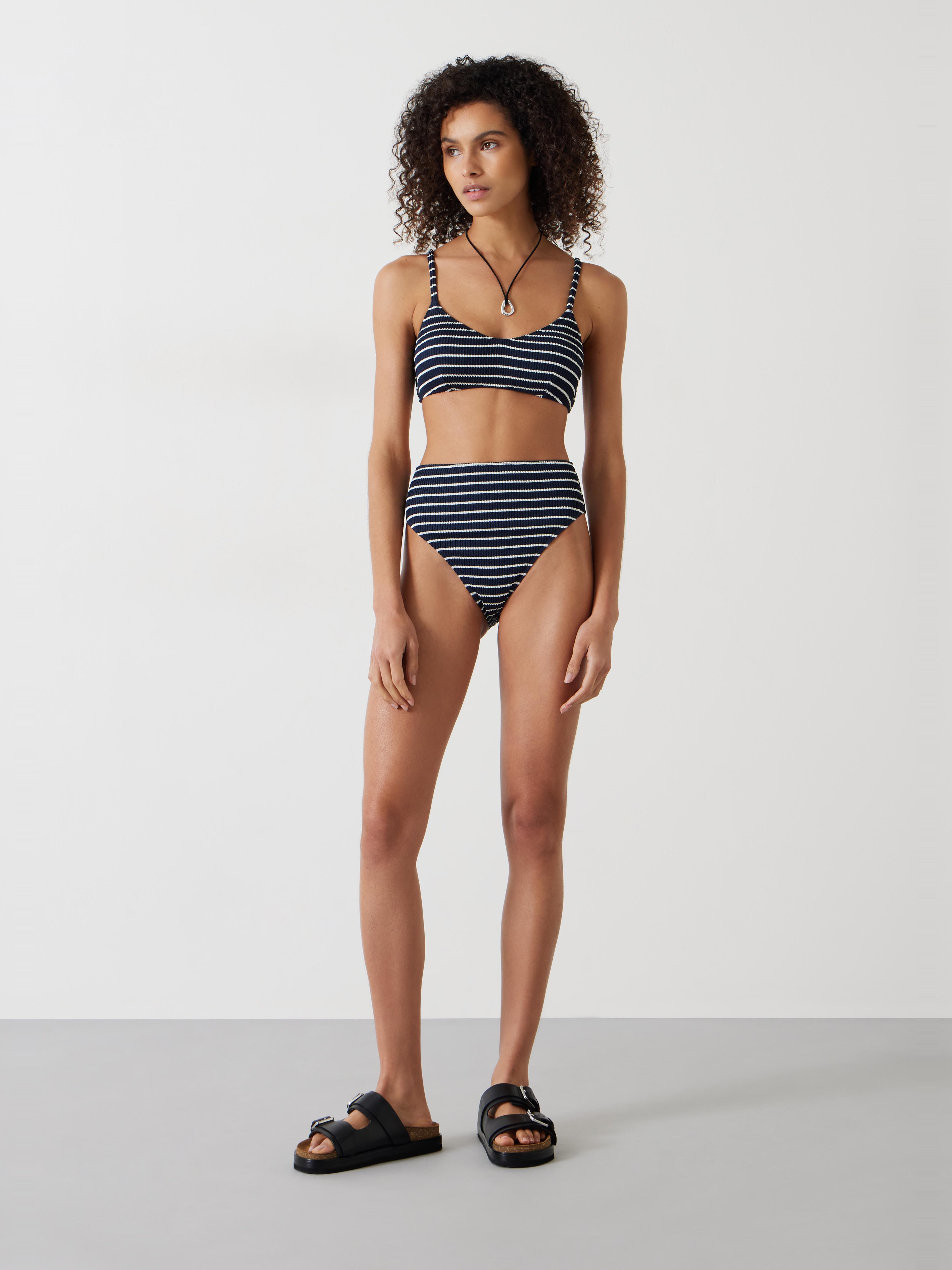 Cassidy Stripe Rib Bikini Top