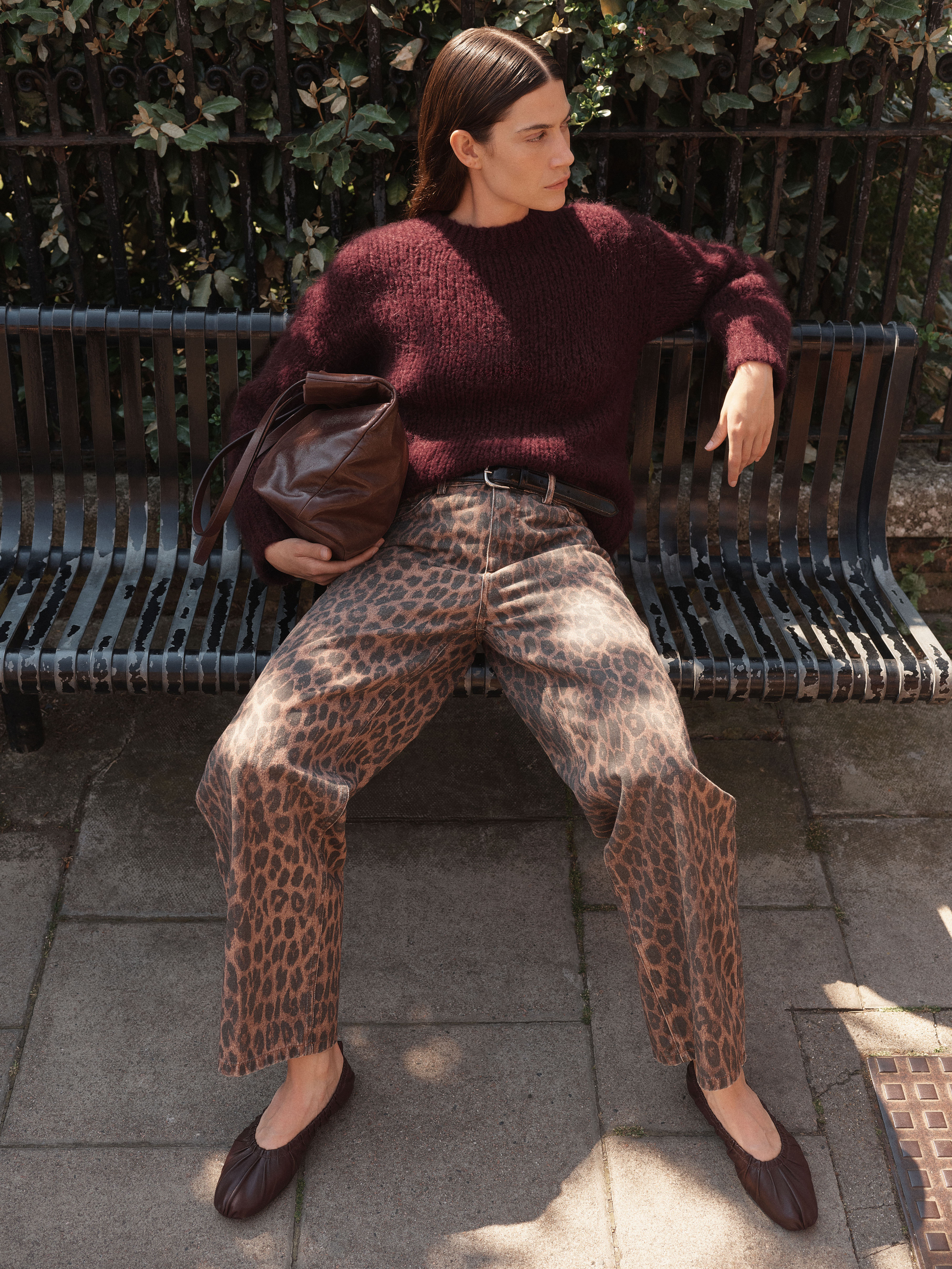 Leopard Wide Leg Jeans