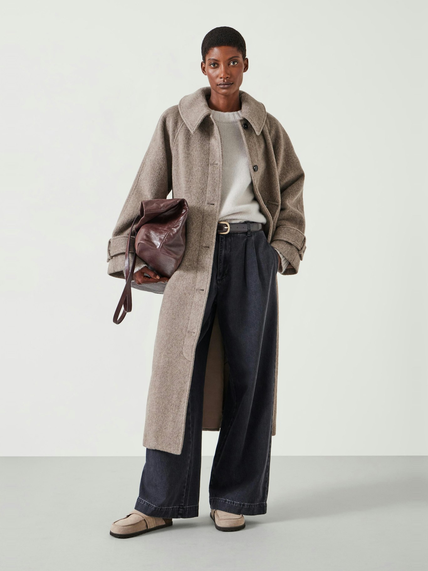 012326-0339-01 Munroe Pure Wool Oversized Cocoon Coat