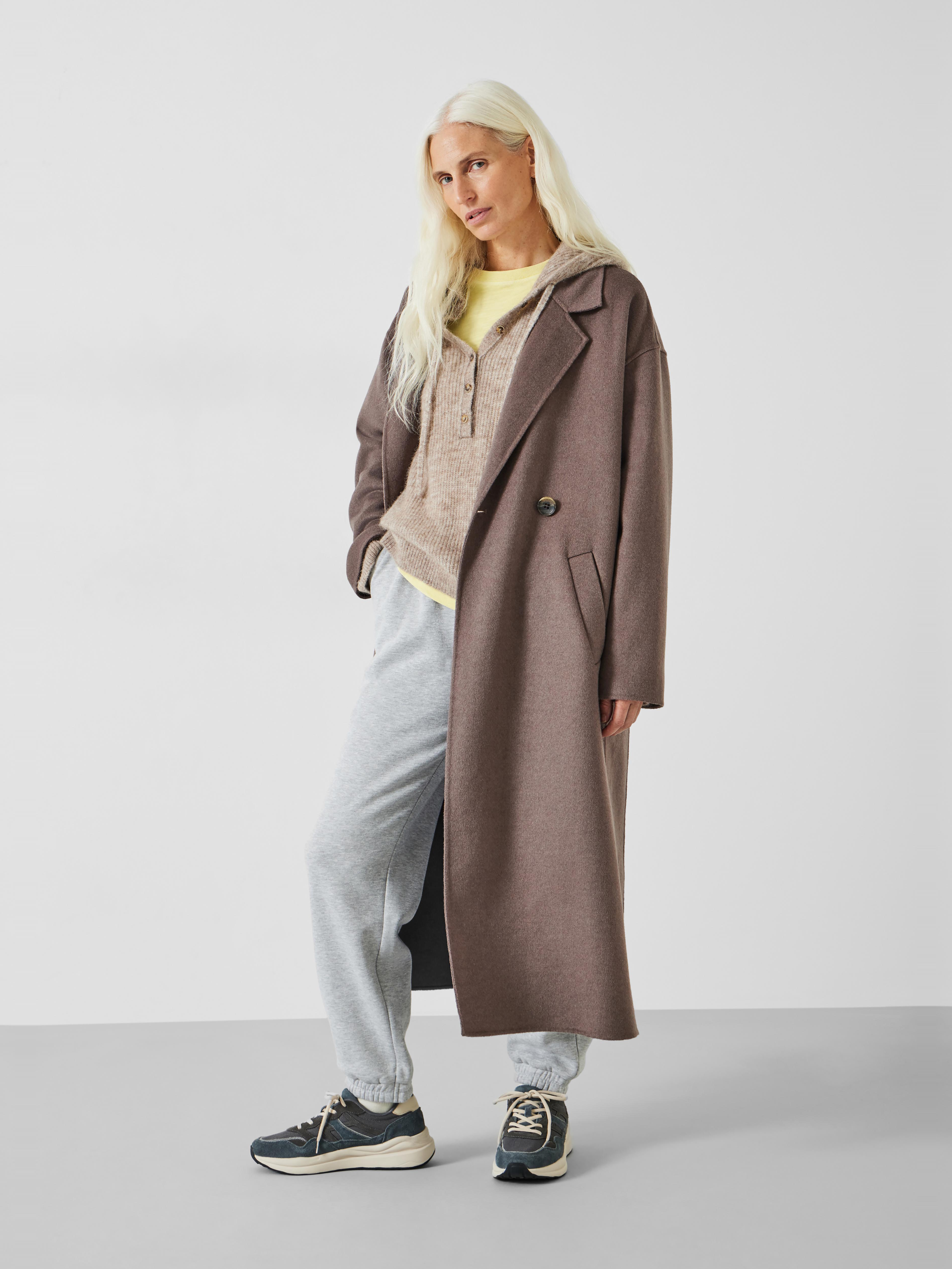 Iris Relaxed Wool Blend Double Faced Coat