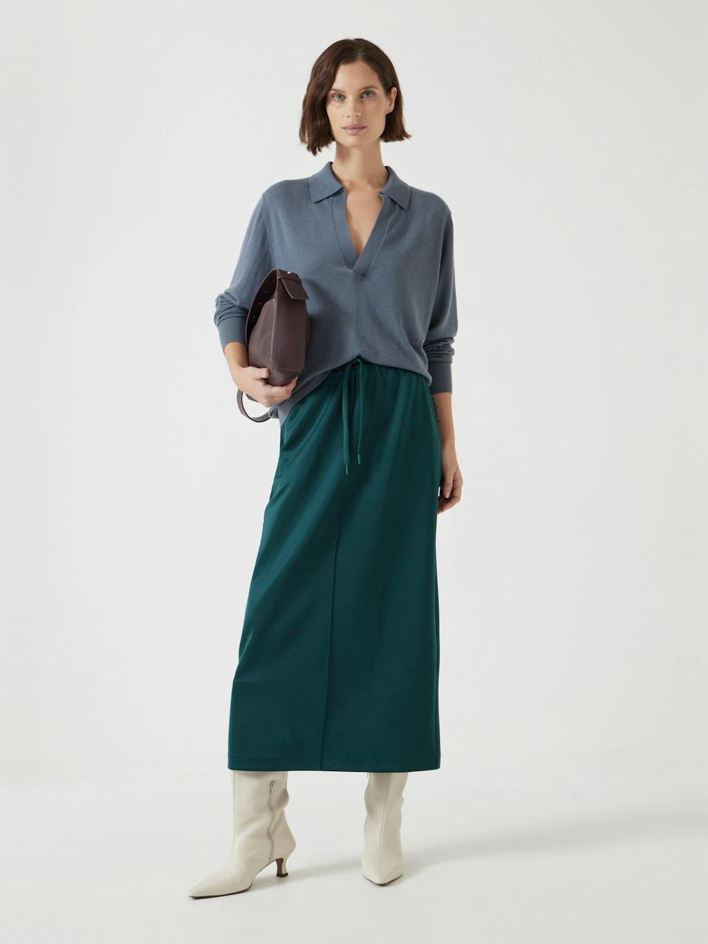012256-1944-01 Harrison Pintuck Jersey Skirt