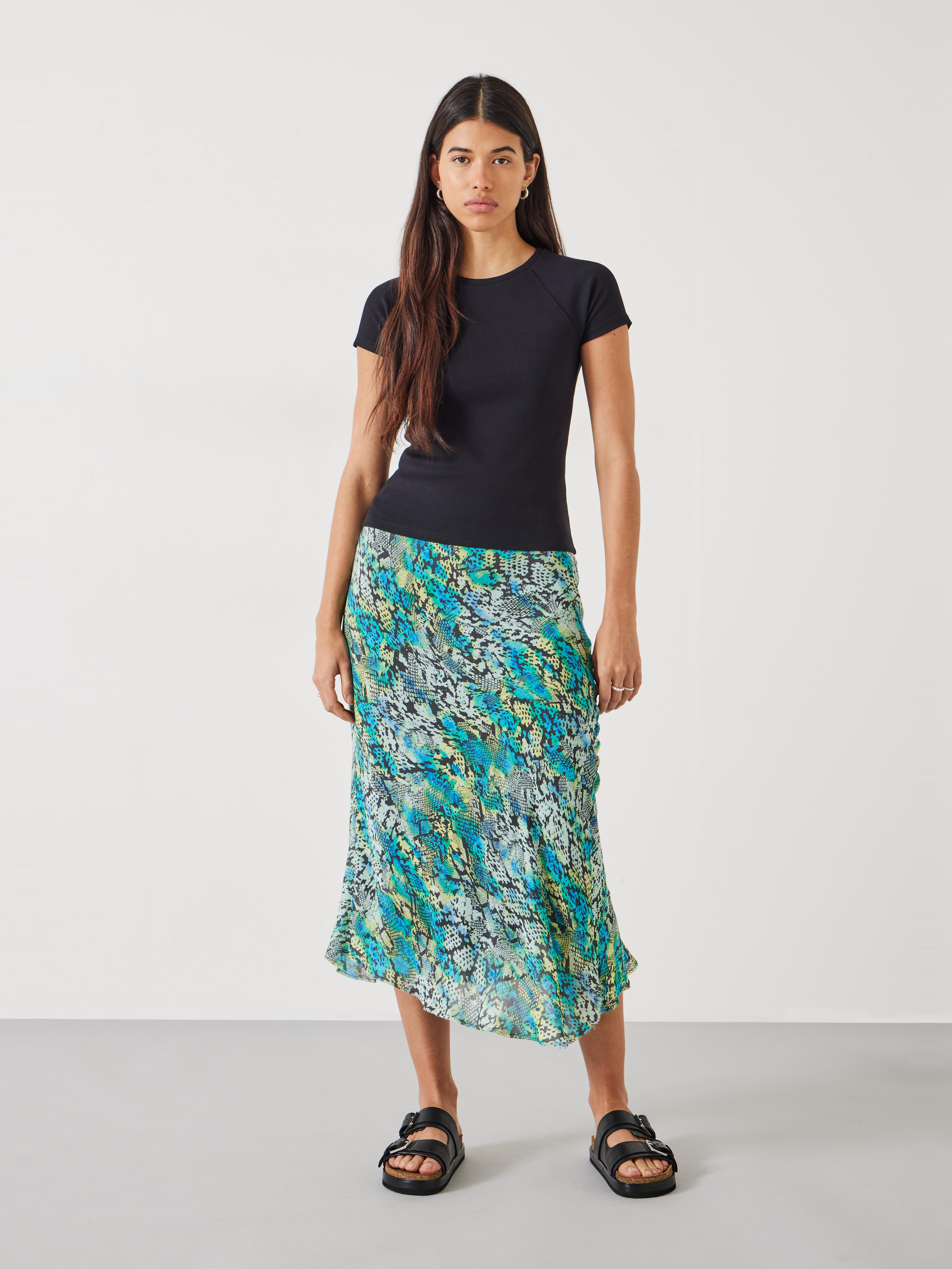 Hallie Printed Midi Skirt
