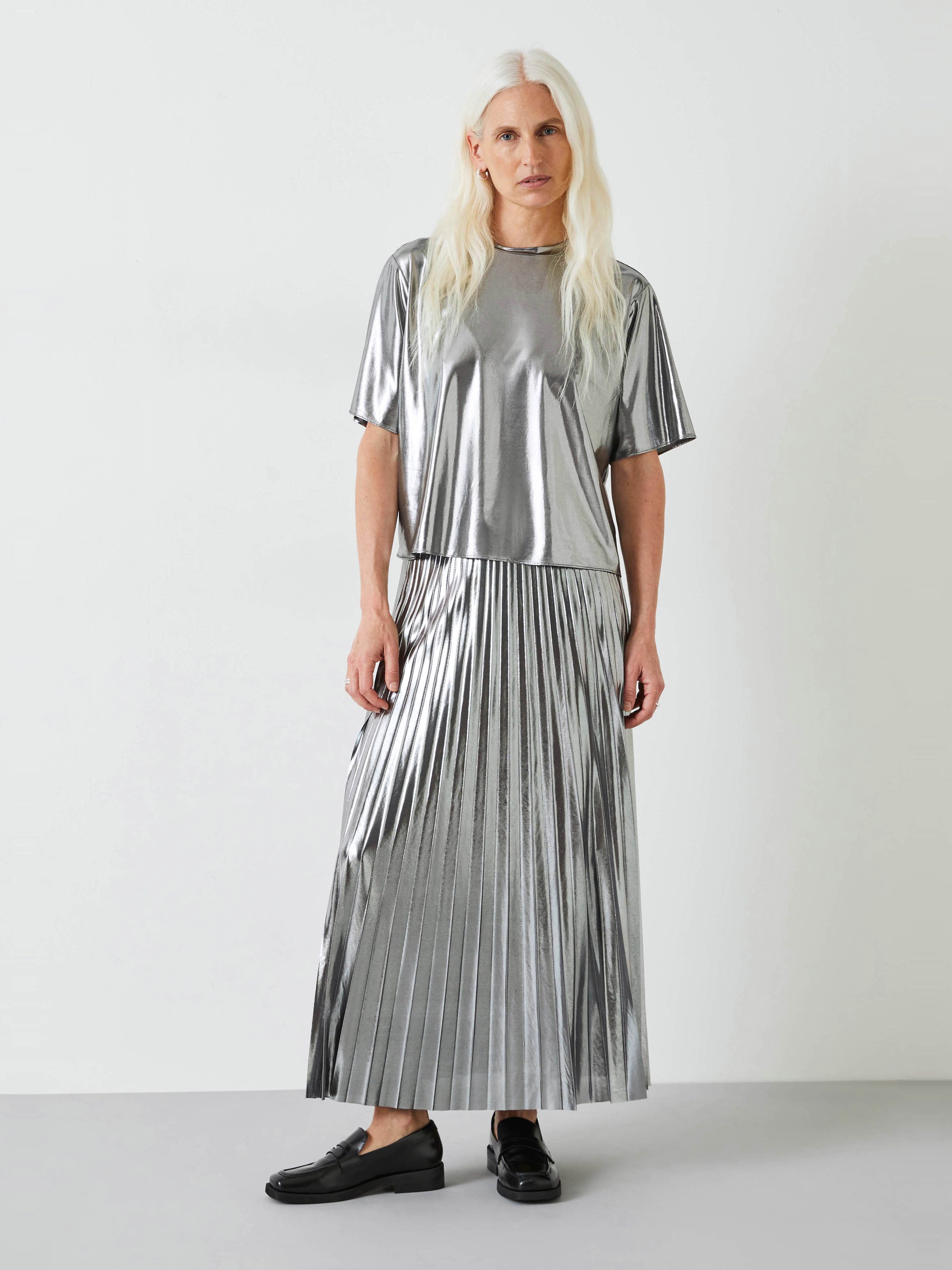 Raven Pleated Maxi Skirt