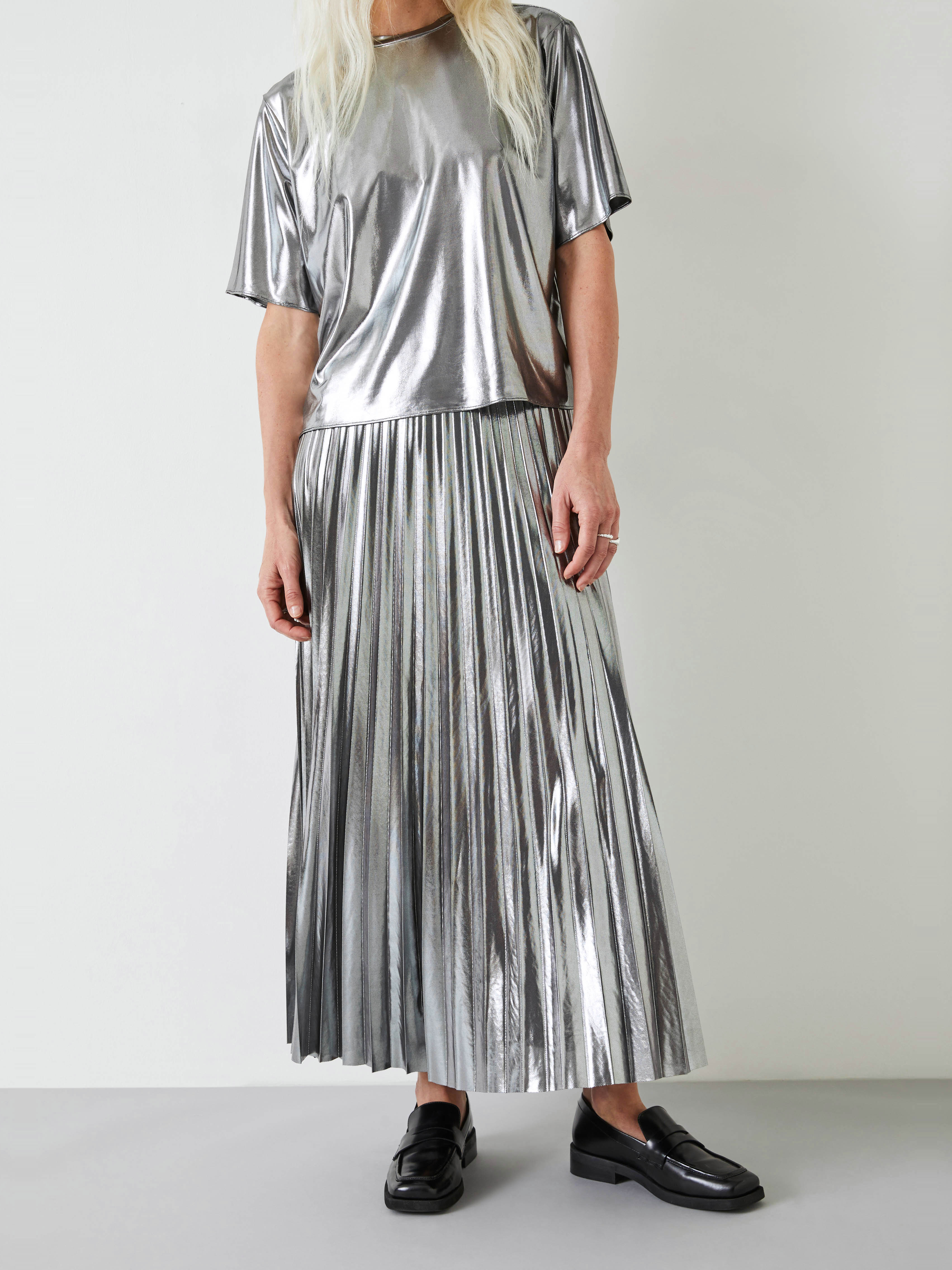 Raven Pleated Maxi Skirt