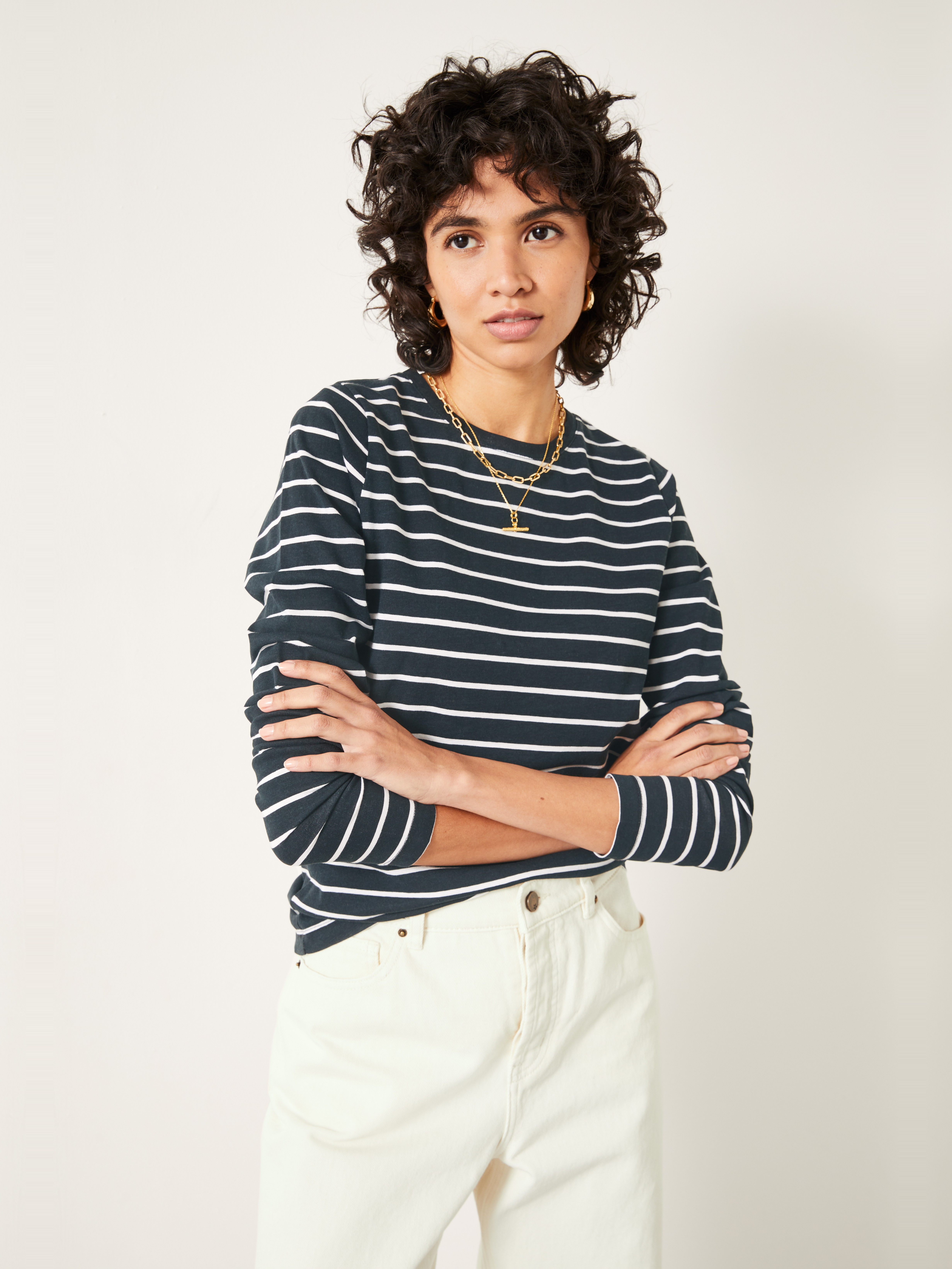 Anna Stripe Slim Fit Top
