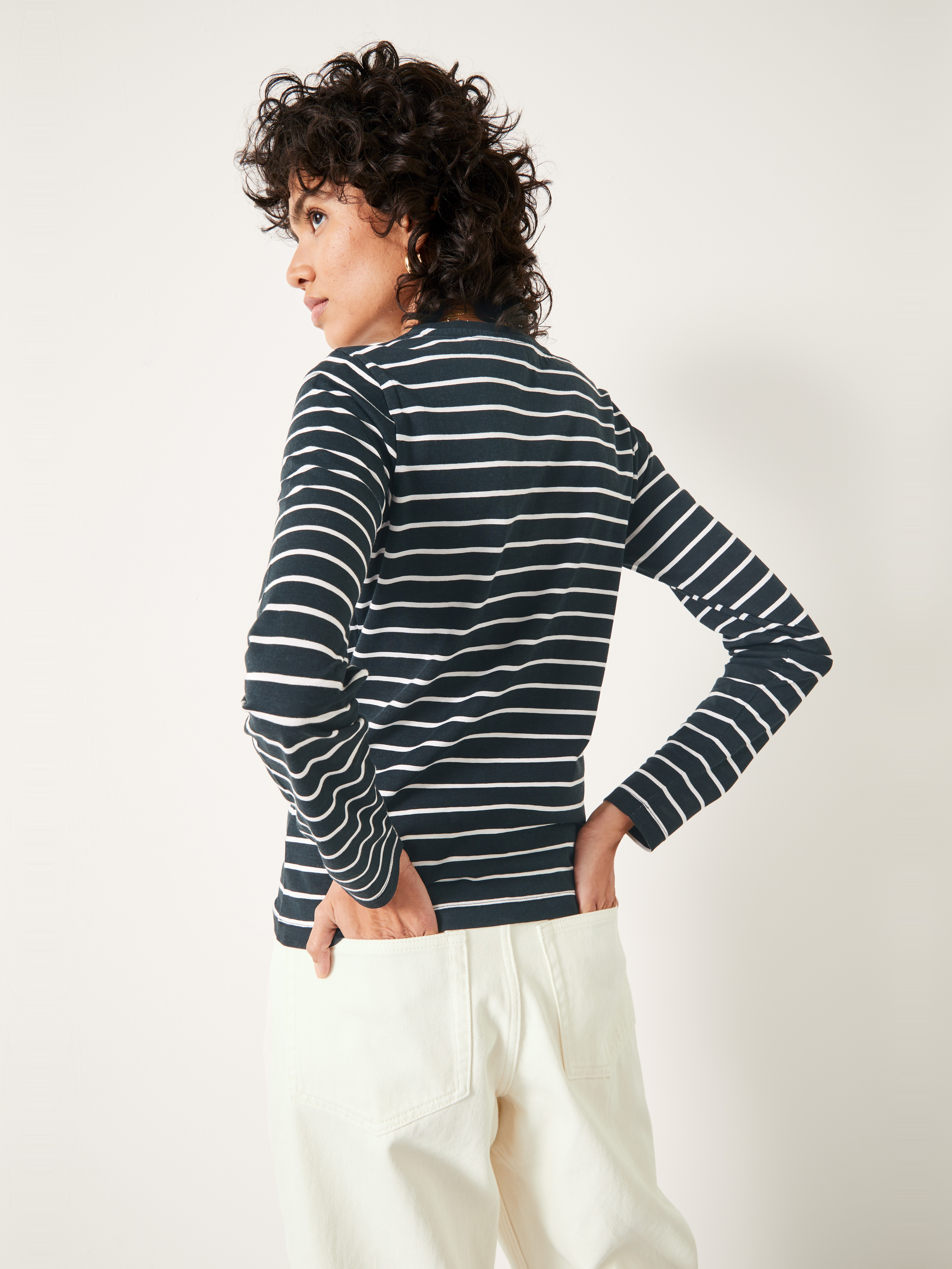 Anna Stripe Slim Fit Top