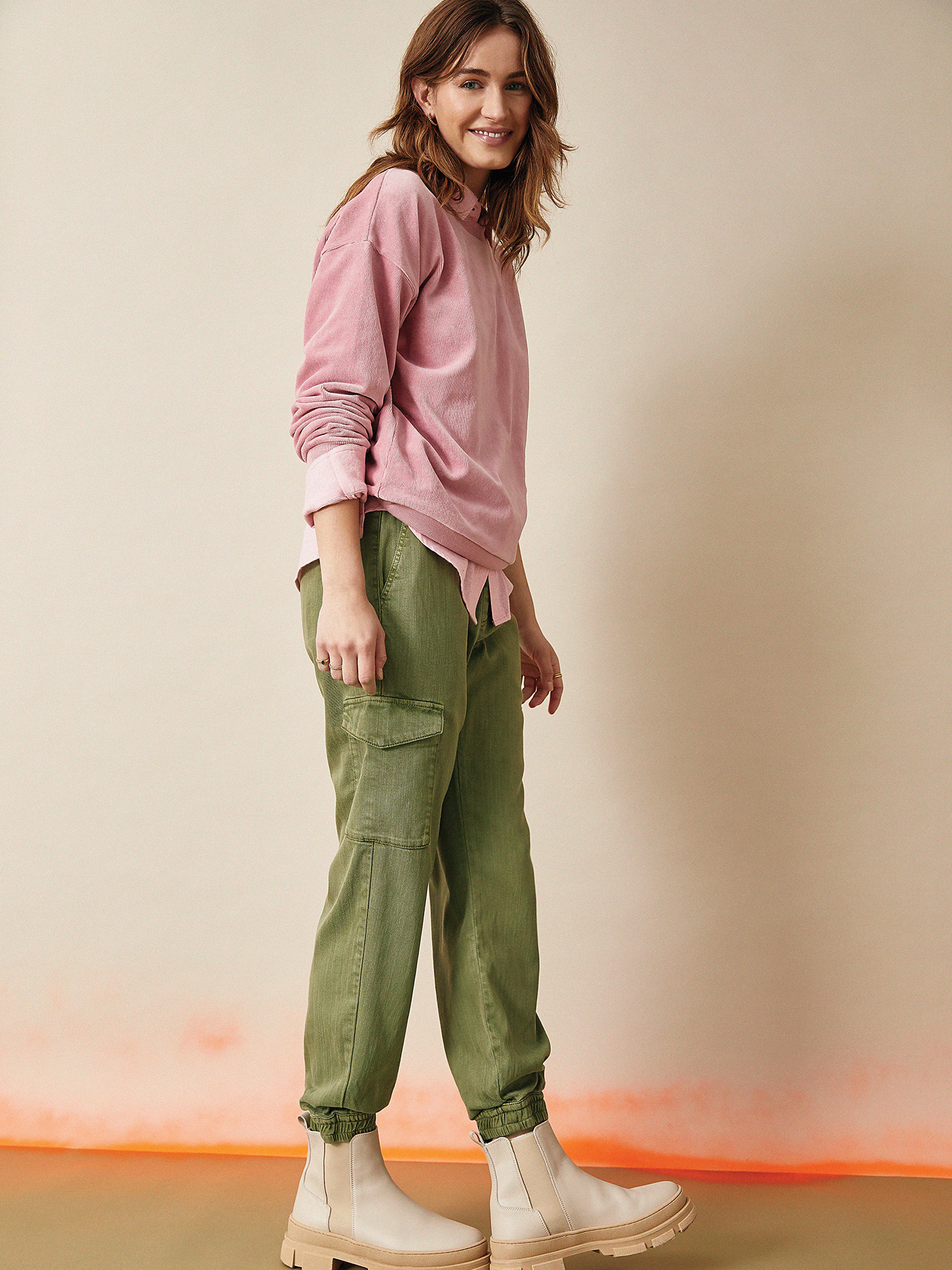 Washed Cargo Trousers