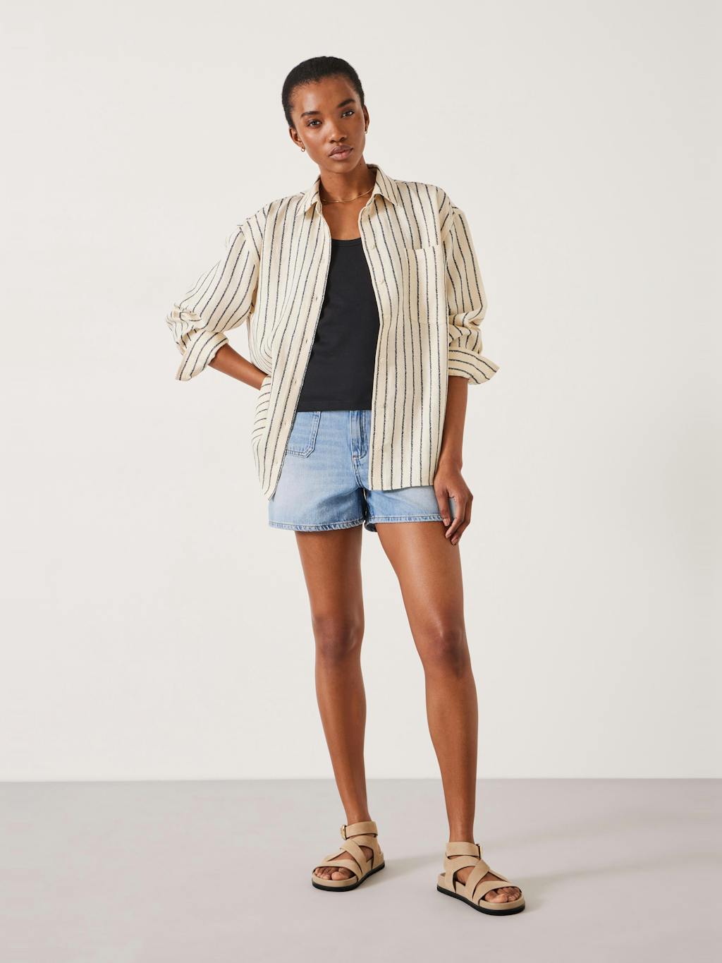 010172-4580-02 Elysia Stripe Linen Shirt