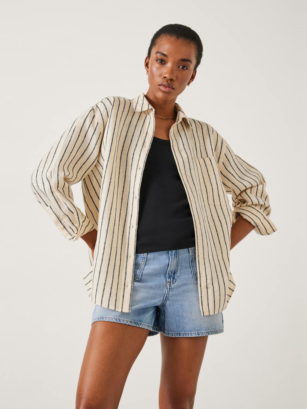 010172-4580-01 Elysia Stripe Linen Shirt