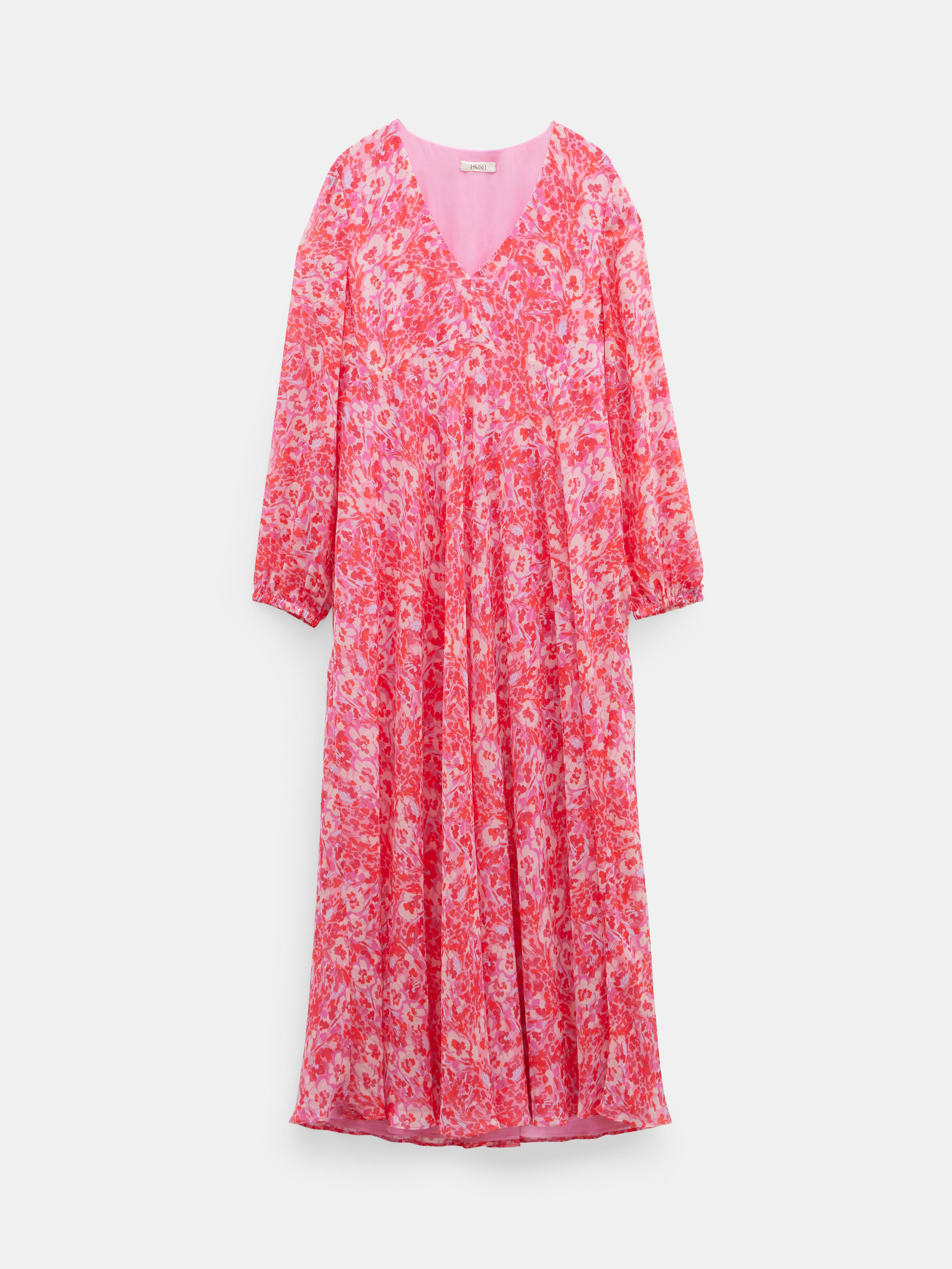 strapless open back dress Halley Dress | Hot Pink Stretch Crepe