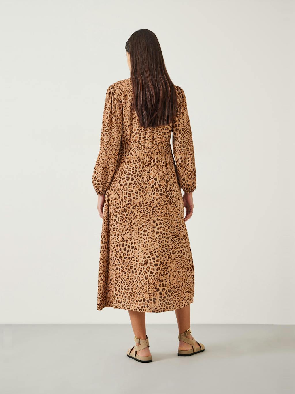 008681-4591-03 Kiera Leopard Midi Dress