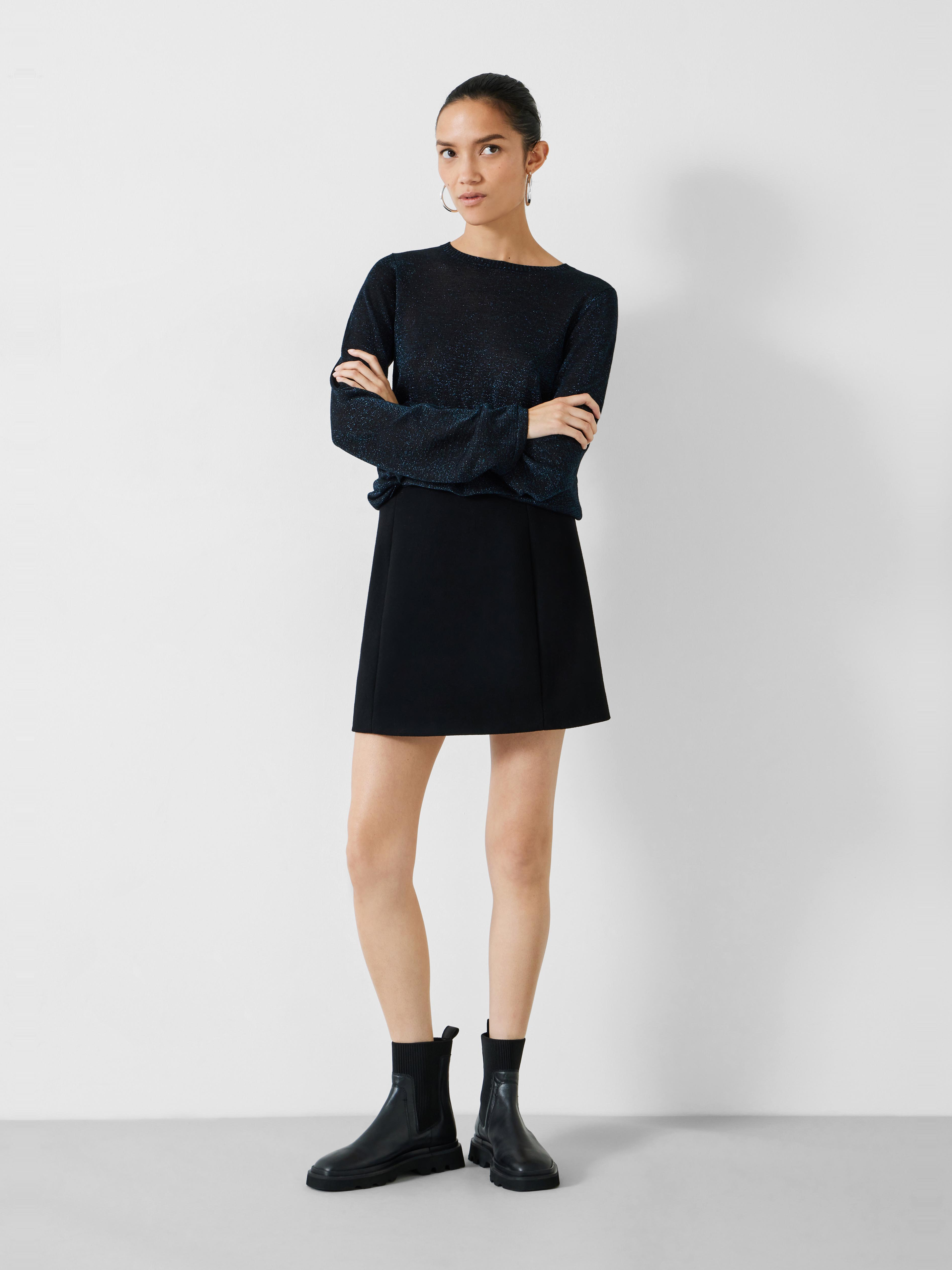 Lorine Metallic Crew Jumper