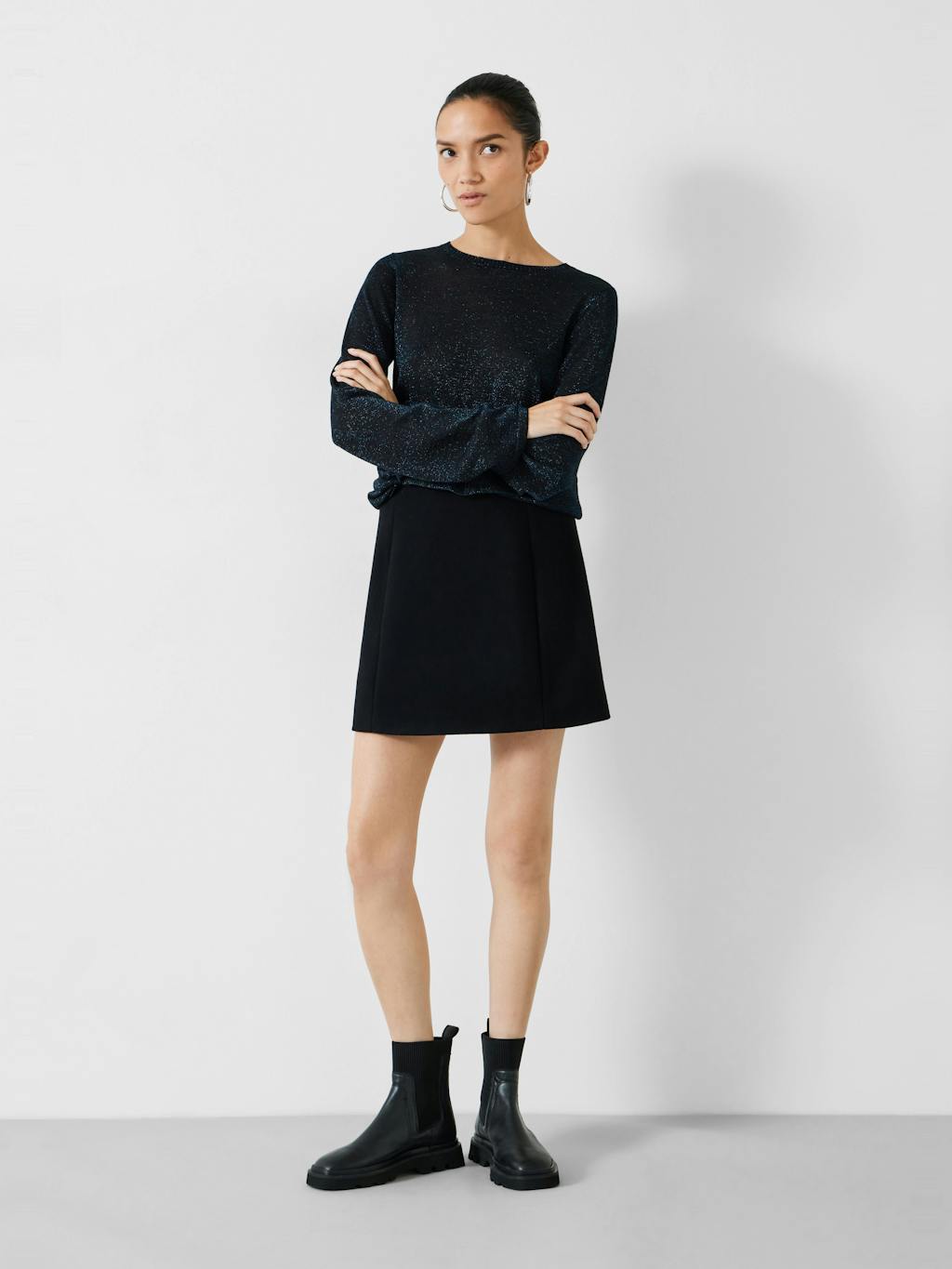 009720-0456-02 Lorine Metallic Crew Jumper