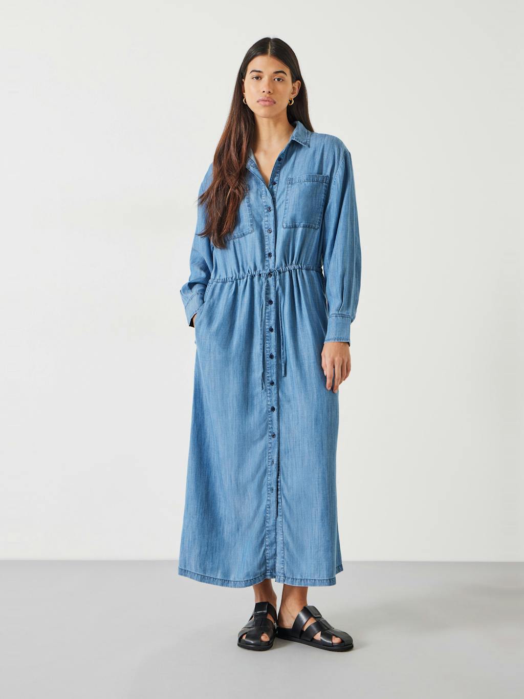 010309-2797-01 Savannah Maxi Relaxed Shirt Dress