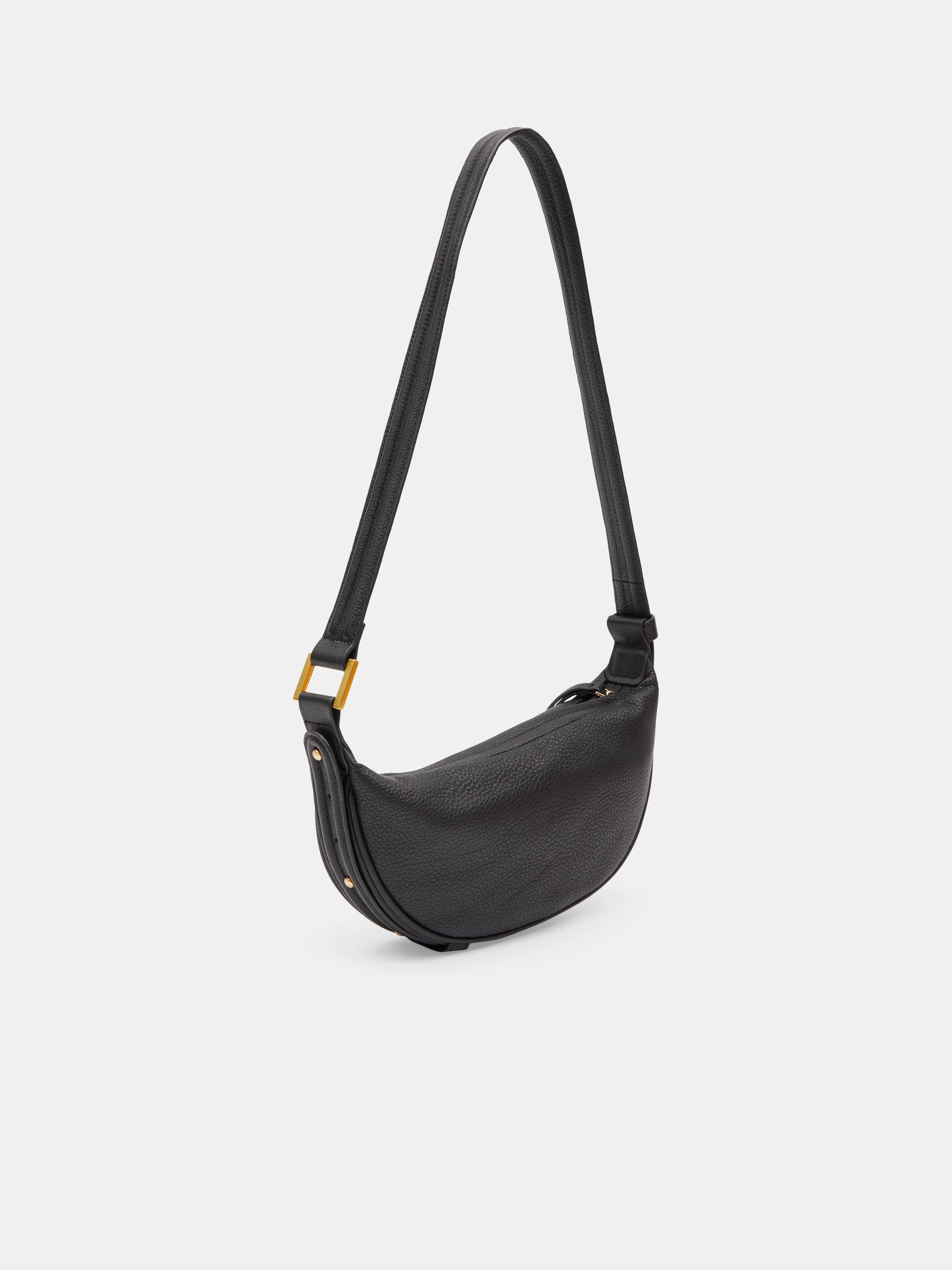 Rory Crescent Leather Crossbody Bag