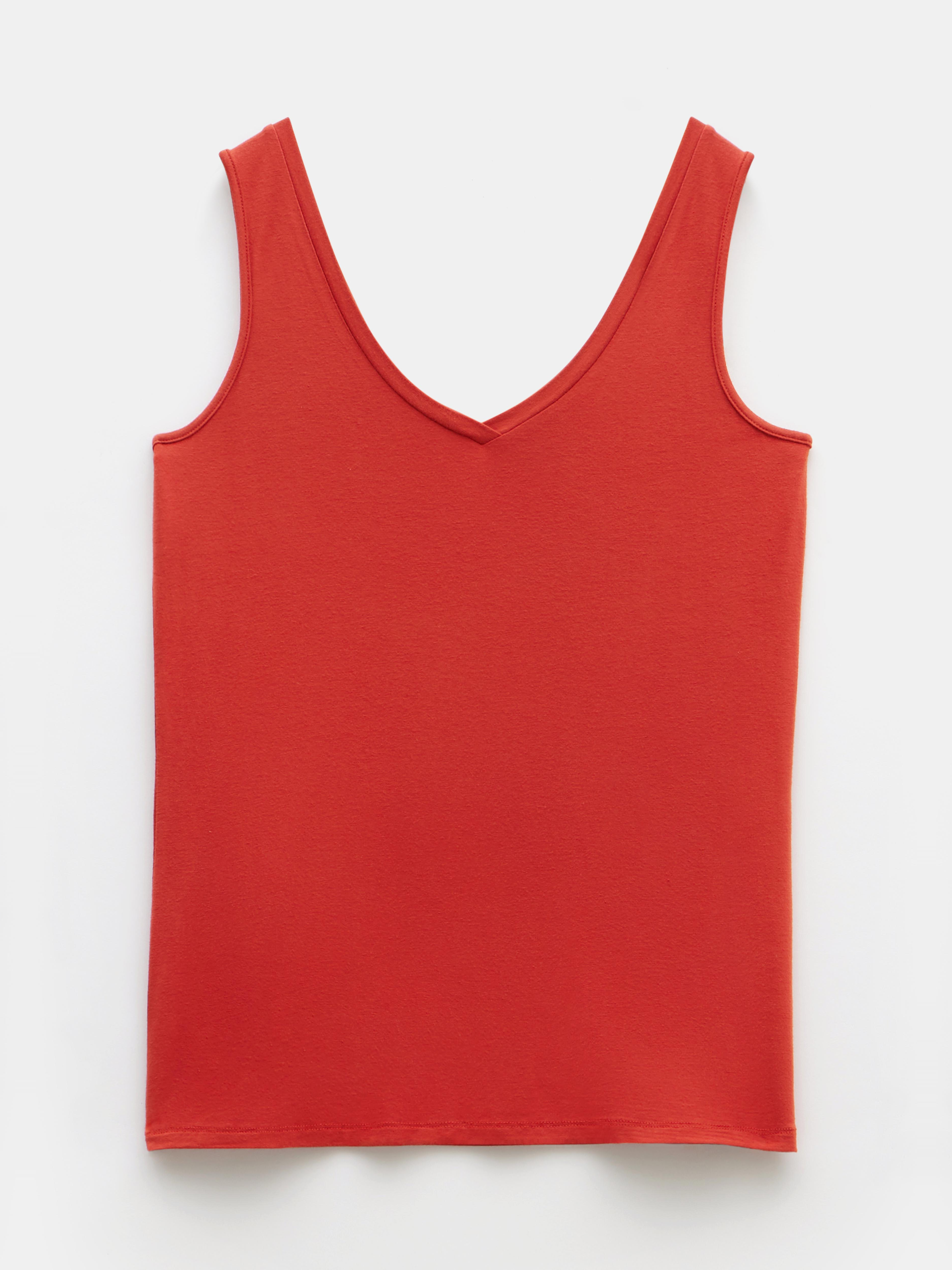 Sally V-Neck Jersey Vest Top
