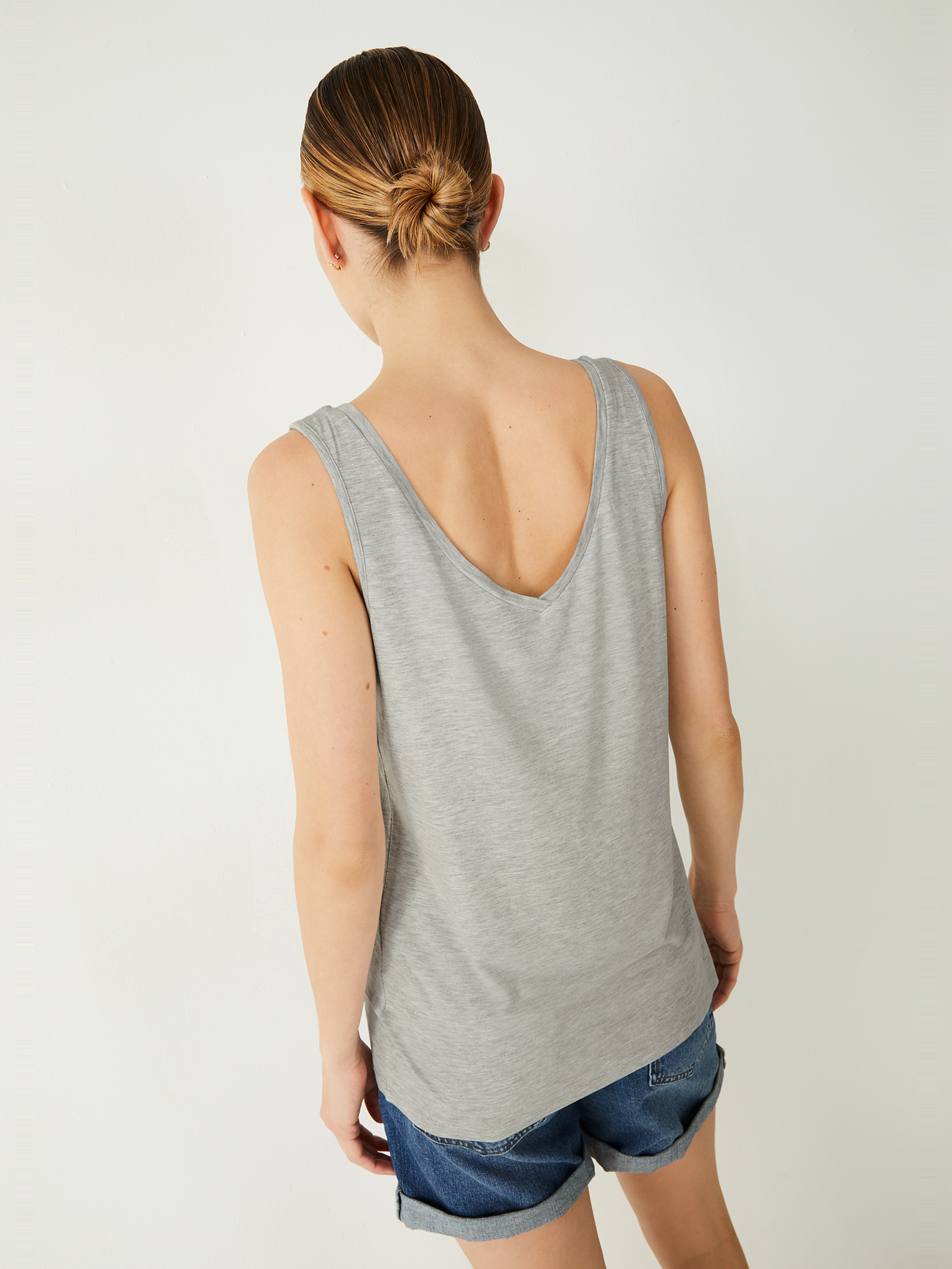 Sally V-Neck Jersey Vest Top