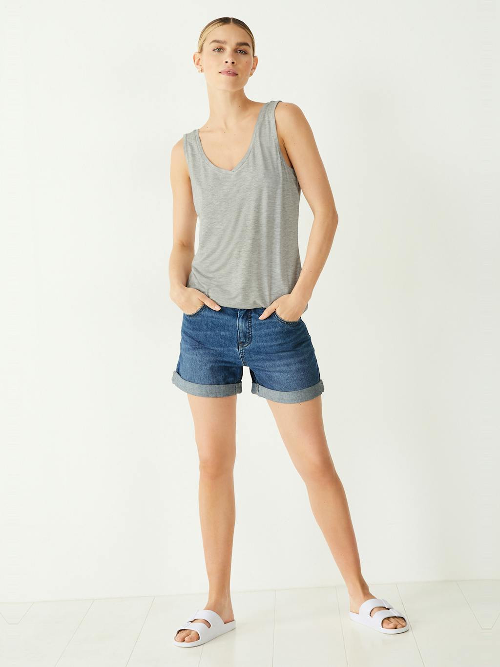 005892-2835-03 Sally V-Neck Jersey Vest Top