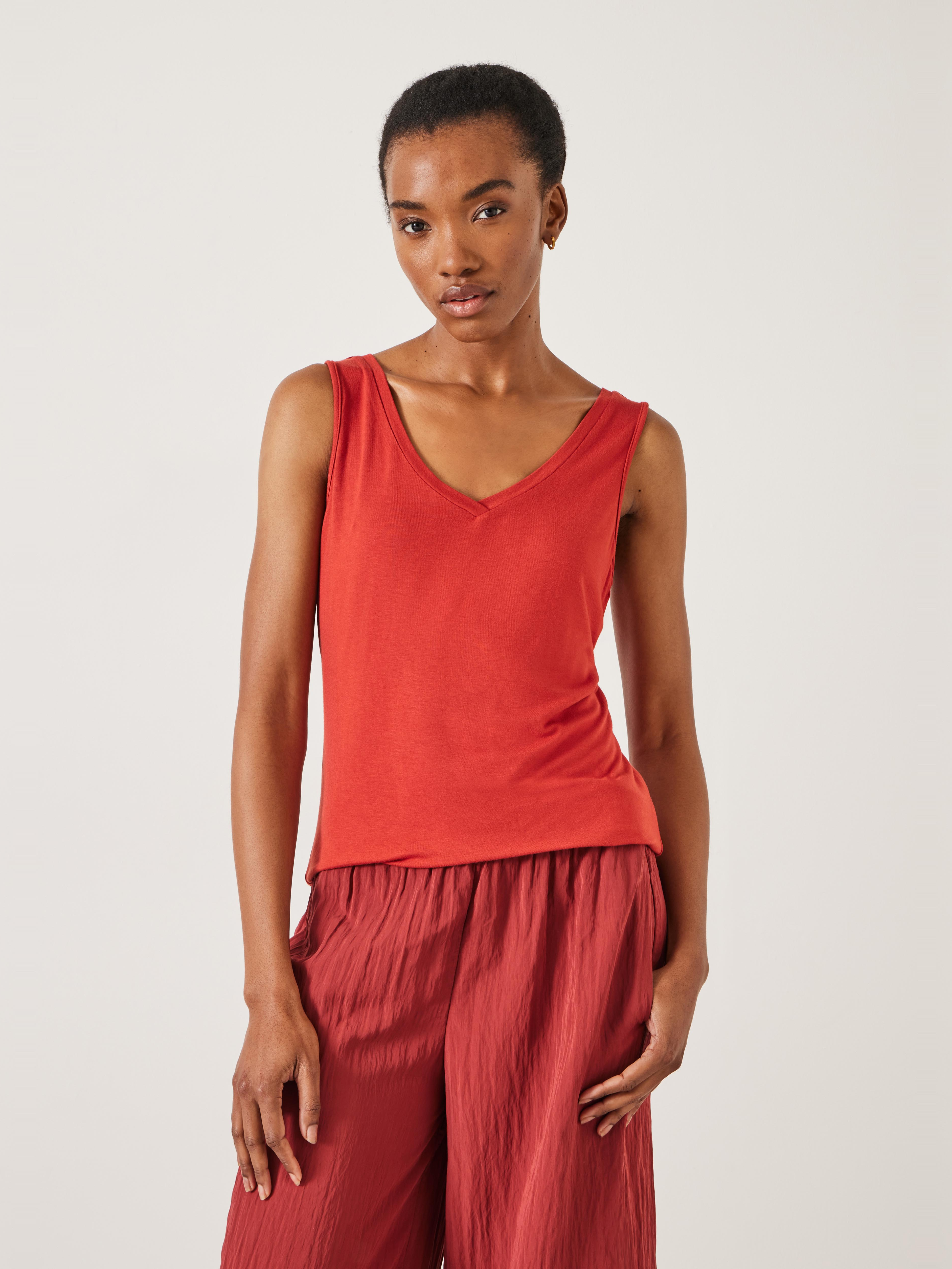 Sally V-Neck Jersey Vest Top