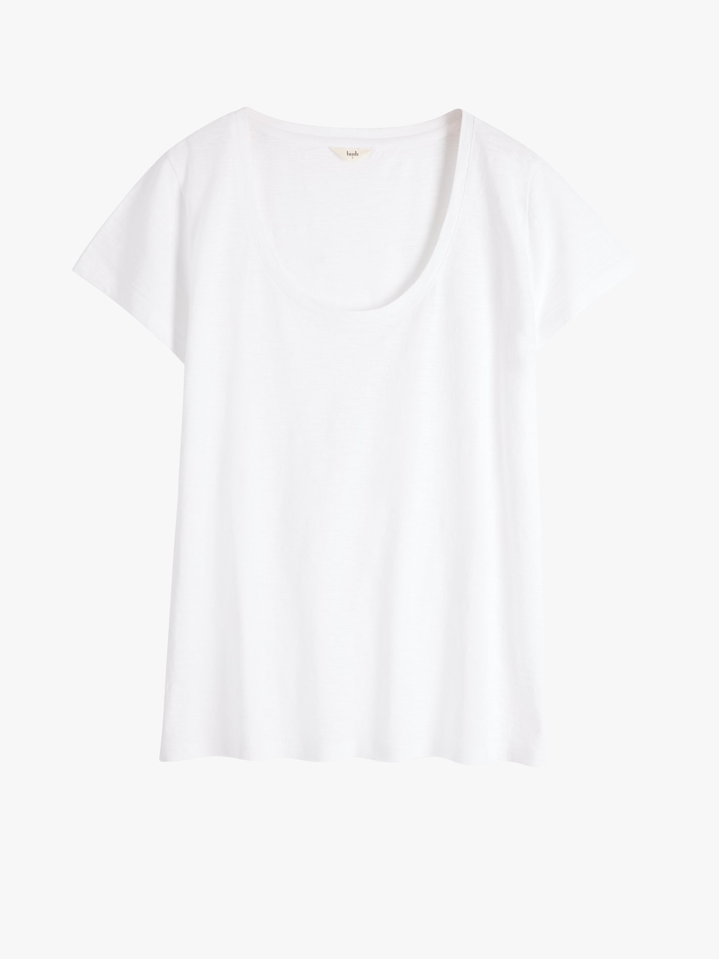 Hari Scoop Neck Cotton Slub T-Shirt