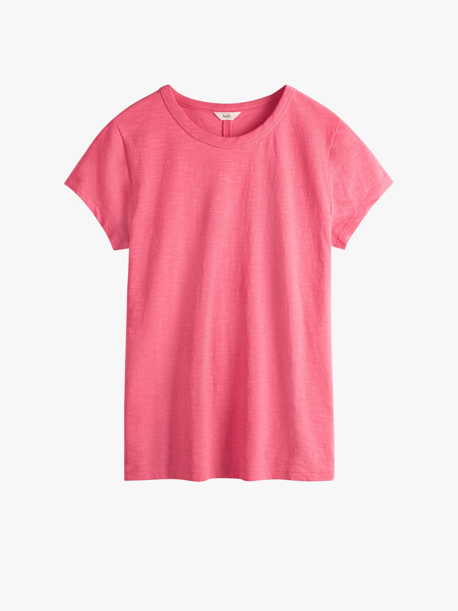 Slim Fit Slub Cotton Crew Neck T-Shirt