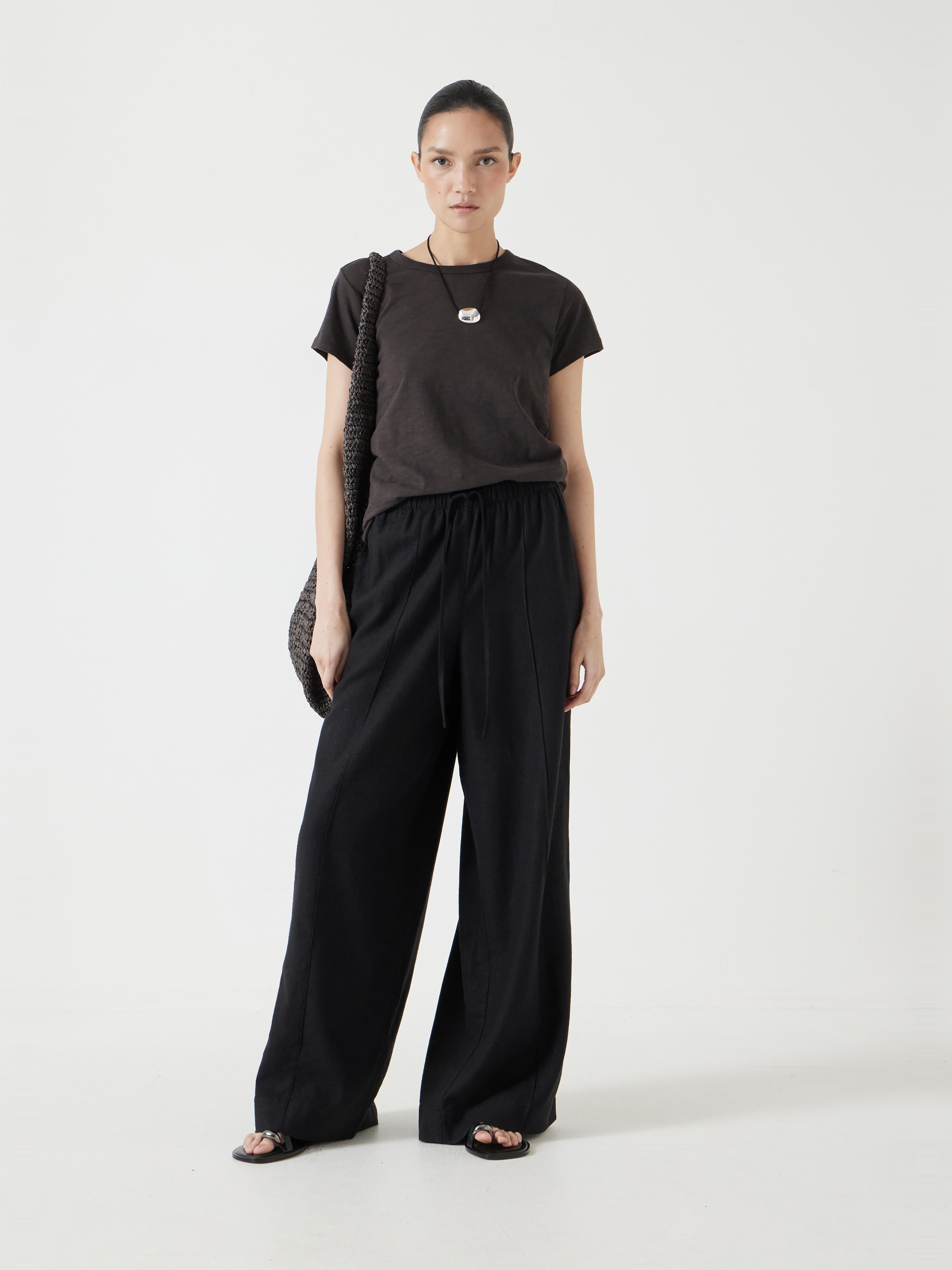 Slim Fit Slub Cotton Crew Neck T-Shirt