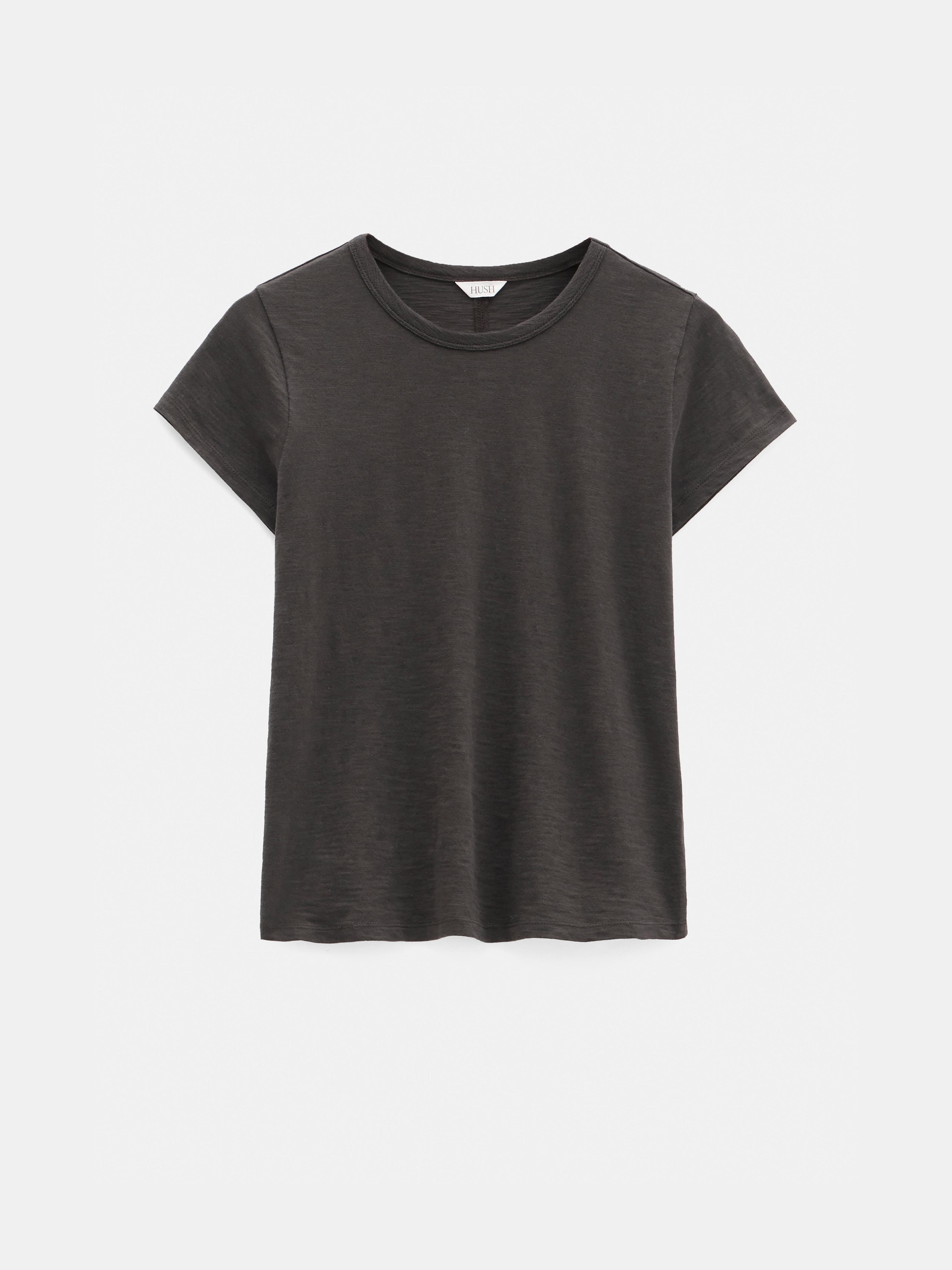 Slim Fit Slub Cotton Crew Neck T-Shirt