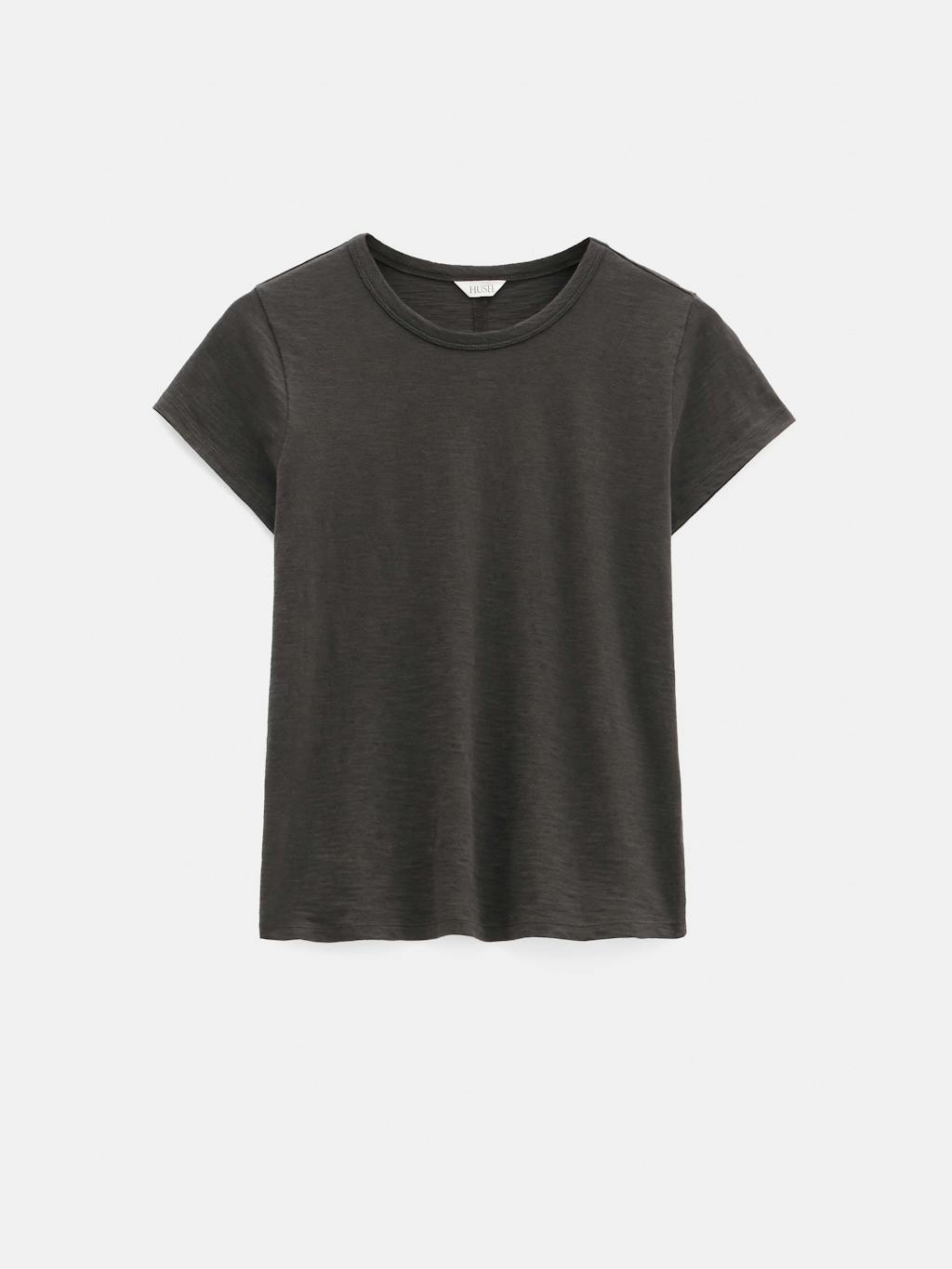 000749-0450-07 Slim Fit Slub Cotton Crew Neck T-Shirt