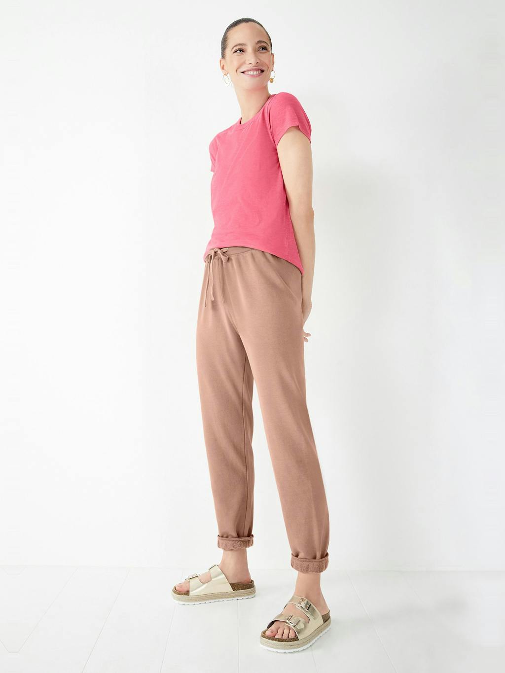 000749-0095-03 Slim Fit Slub Cotton Crew Neck T-Shirt