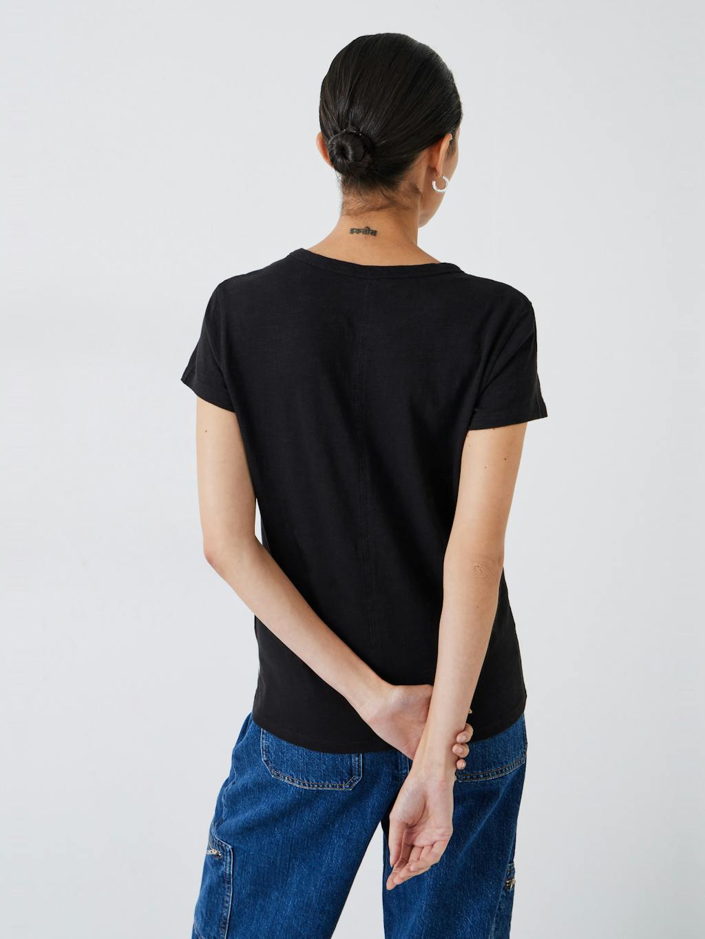 000749-2809-03 Slim Fit Slub Cotton Crew Neck T-Shirt