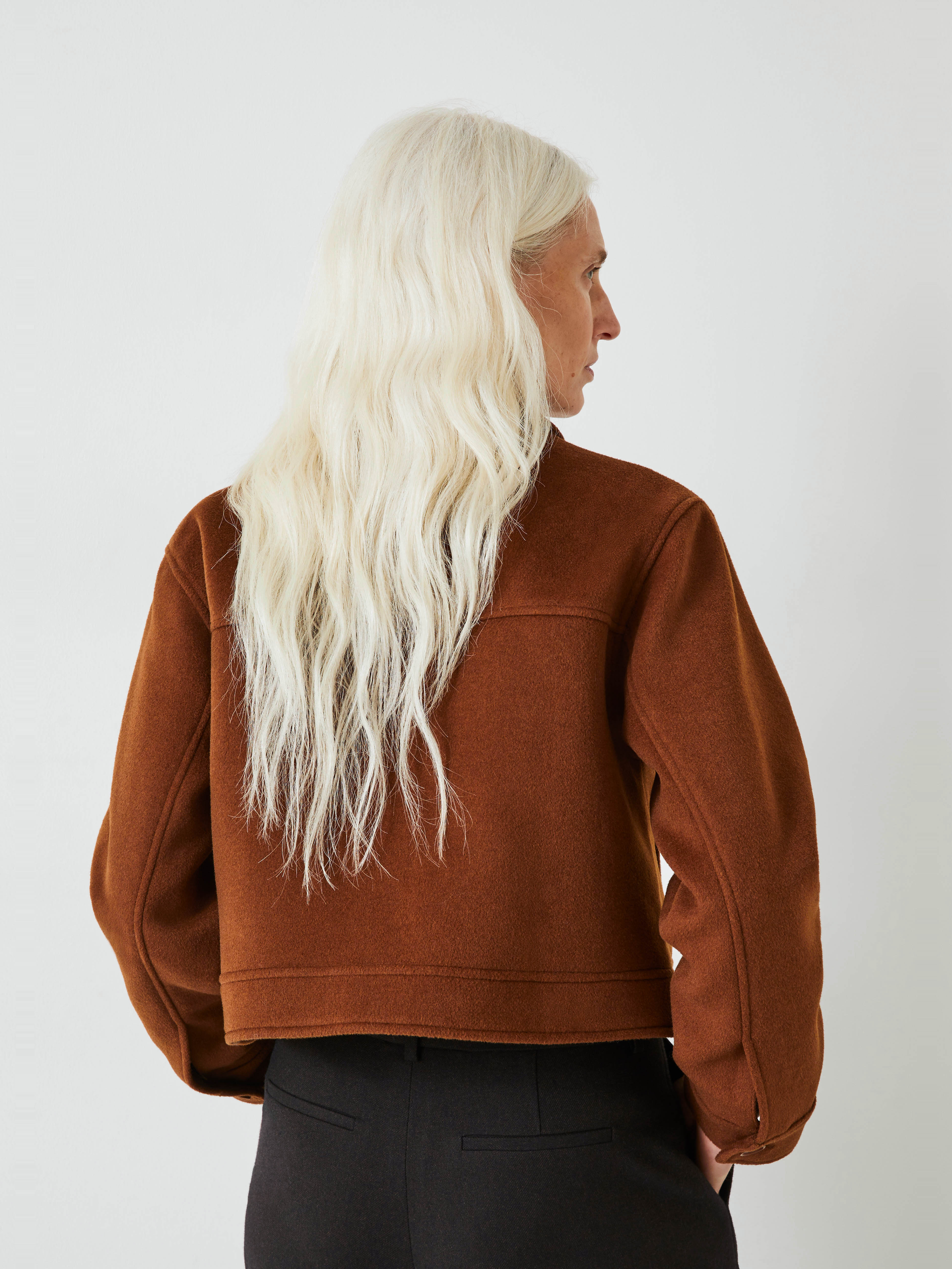 Taylah Relaxed Cropped Wool Jacket