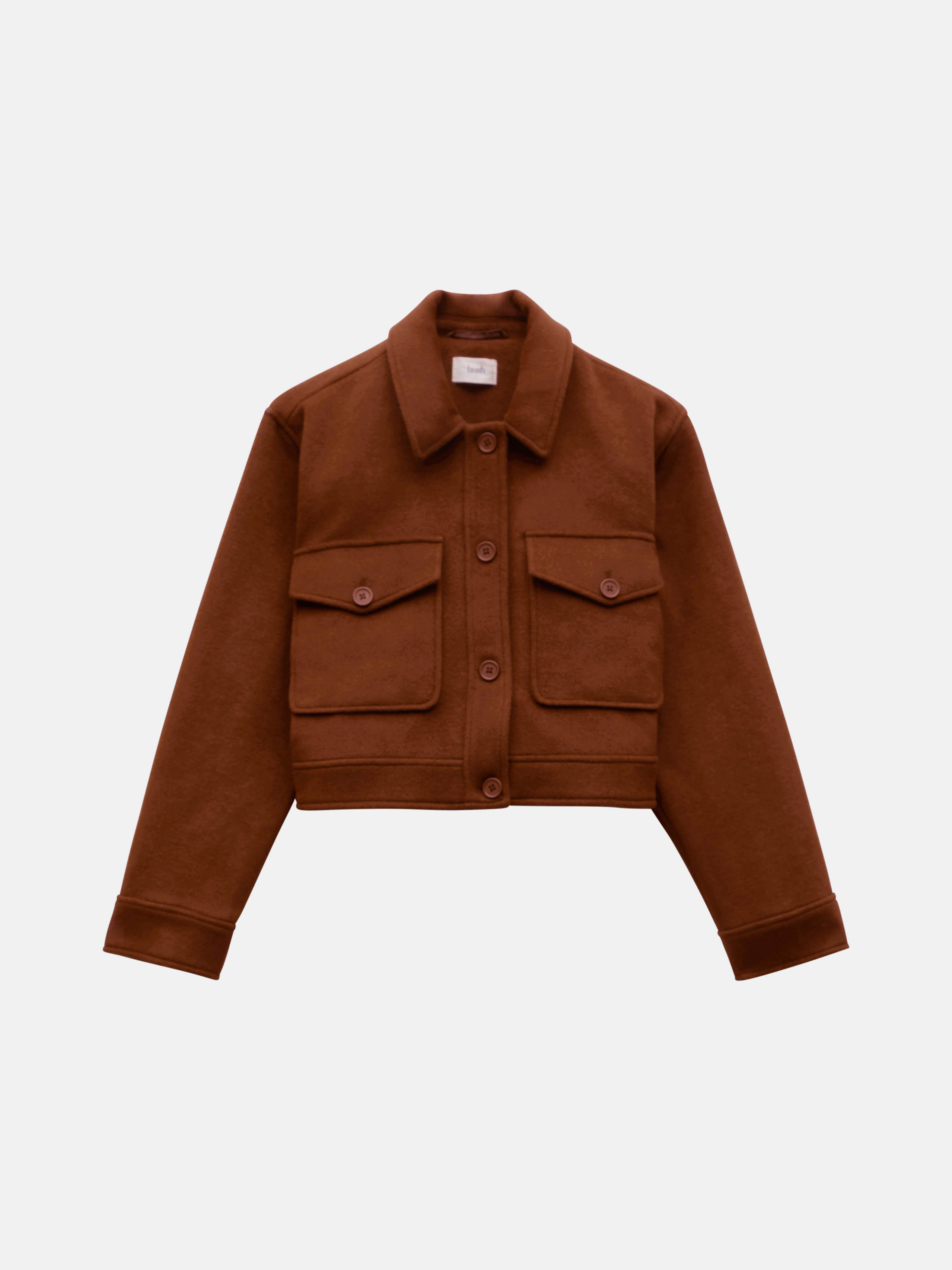 Taylah Relaxed Cropped Wool Jacket