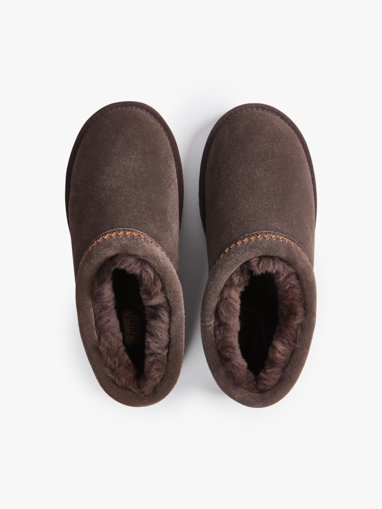 Sheepskin Padded Collar Snug Slippers