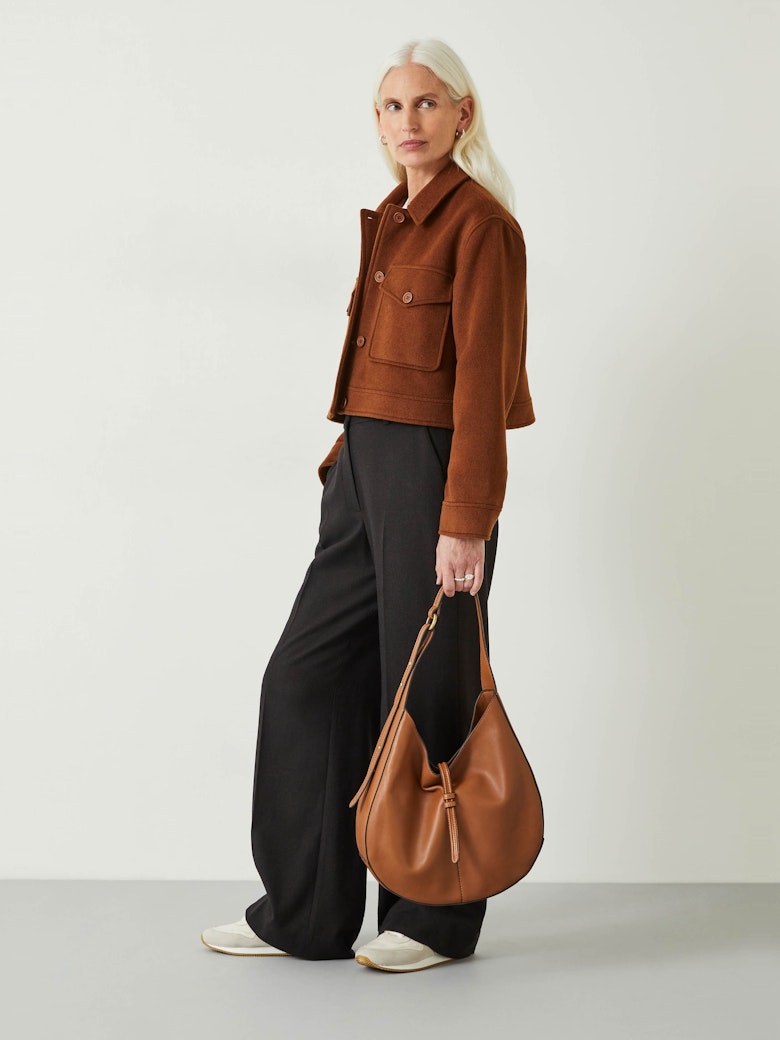 Taylah Relaxed Cropped Wool Jacket