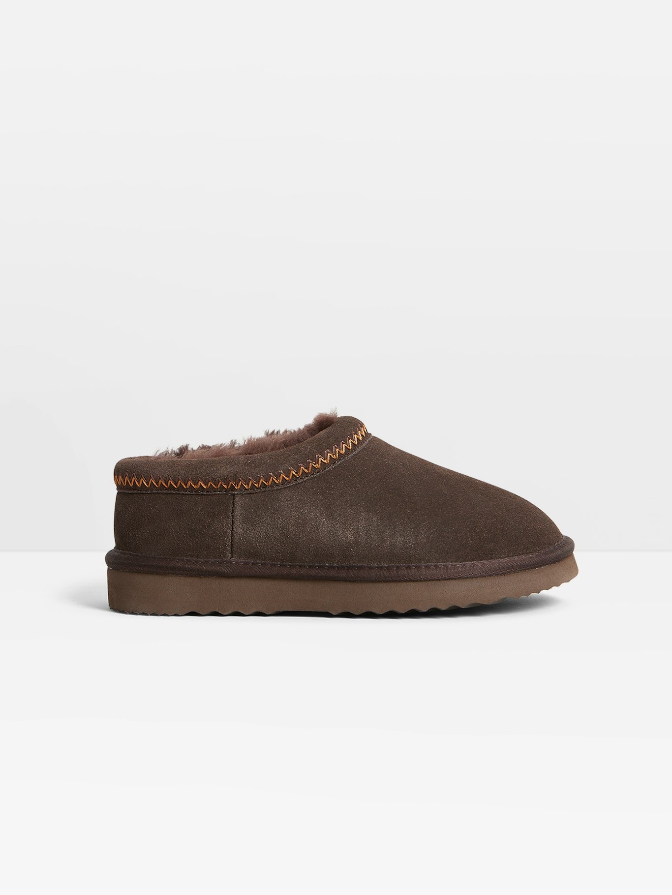 009669-0533-07 Sheepskin Padded Collar Snug Slippers