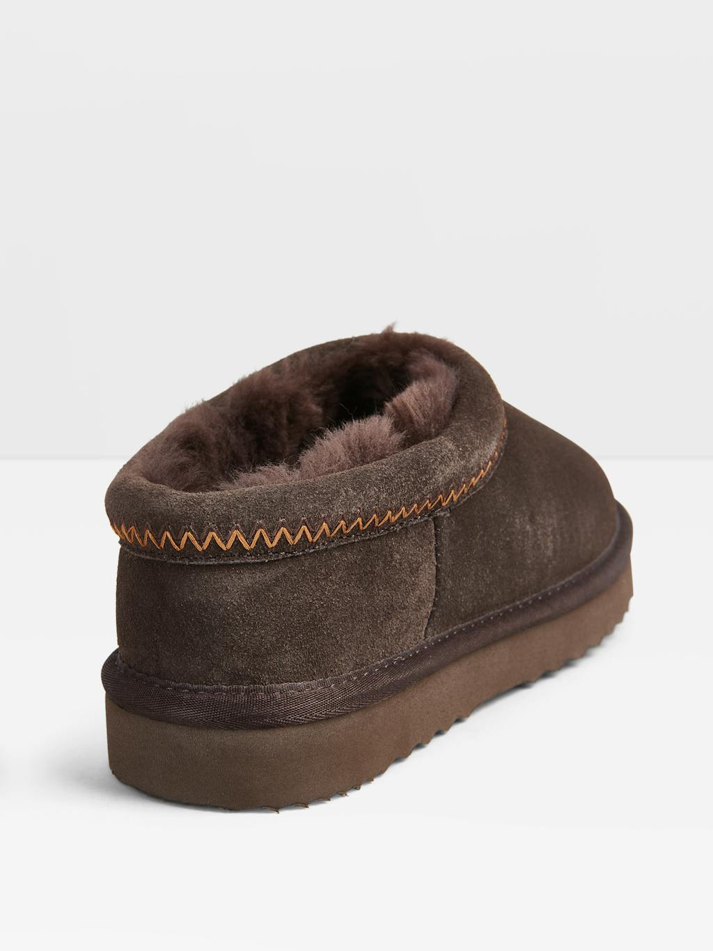 009669-0533-03 Sheepskin Padded Collar Snug Slippers