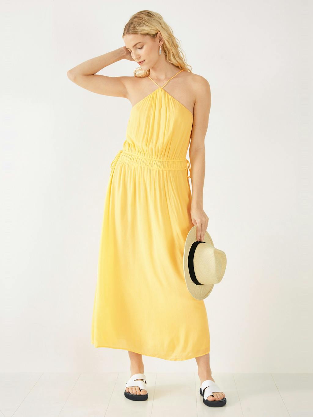 005283-0755-01 Jade Halter Midi Dress