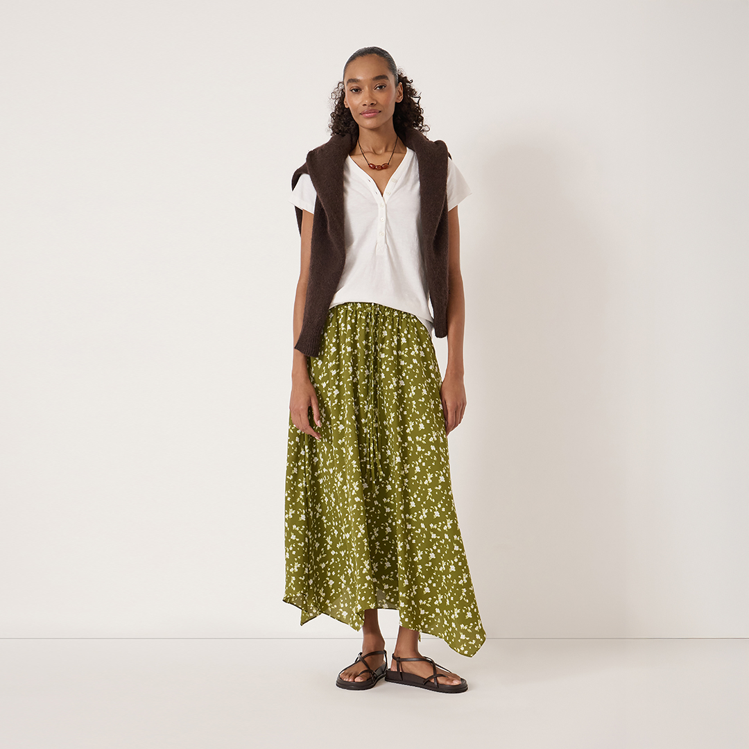 Kaia Chiffon Hanky Hem Skirt
