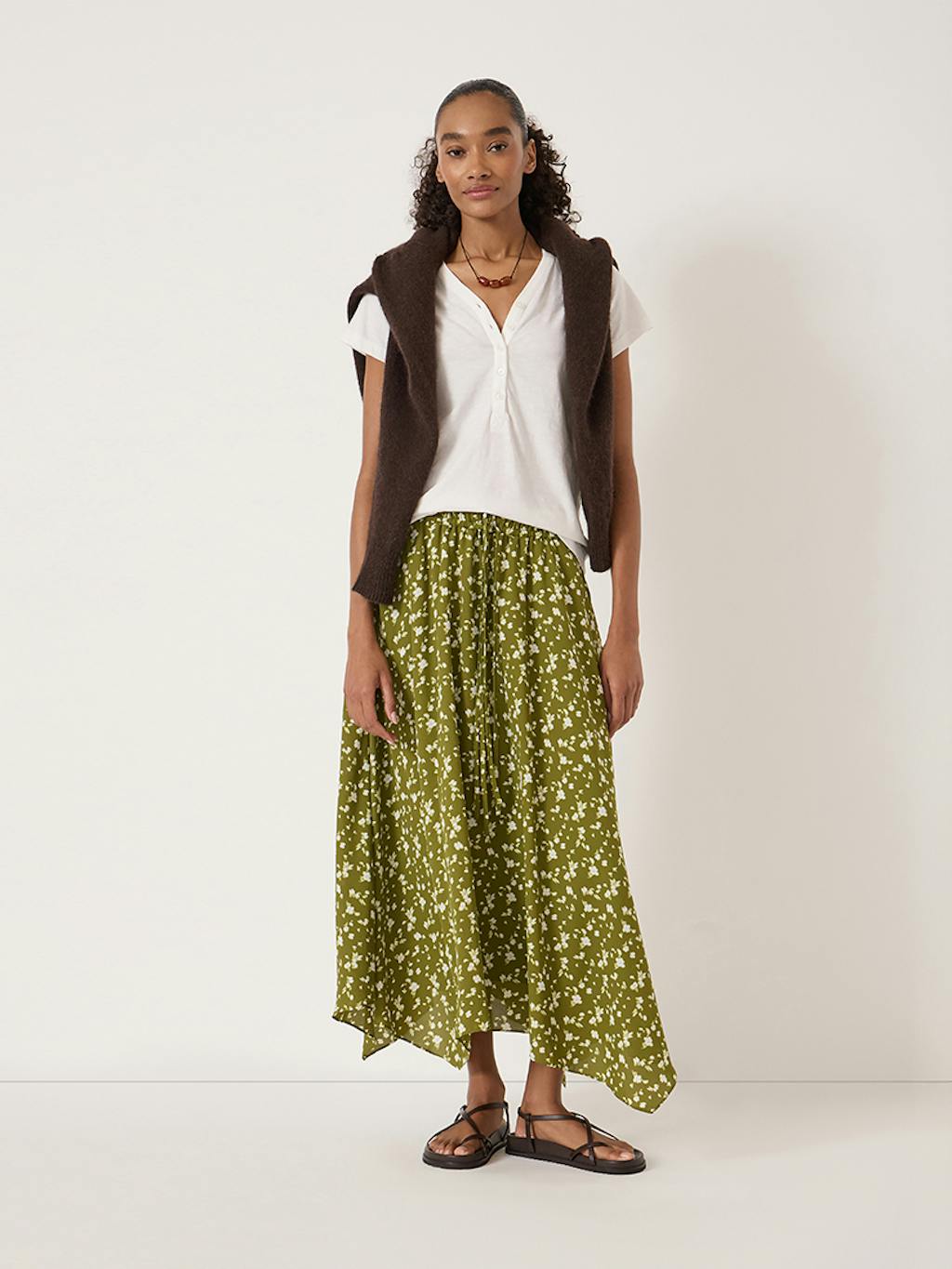 014297-4897-30 Kaia Chiffon Hanky Hem Skirt