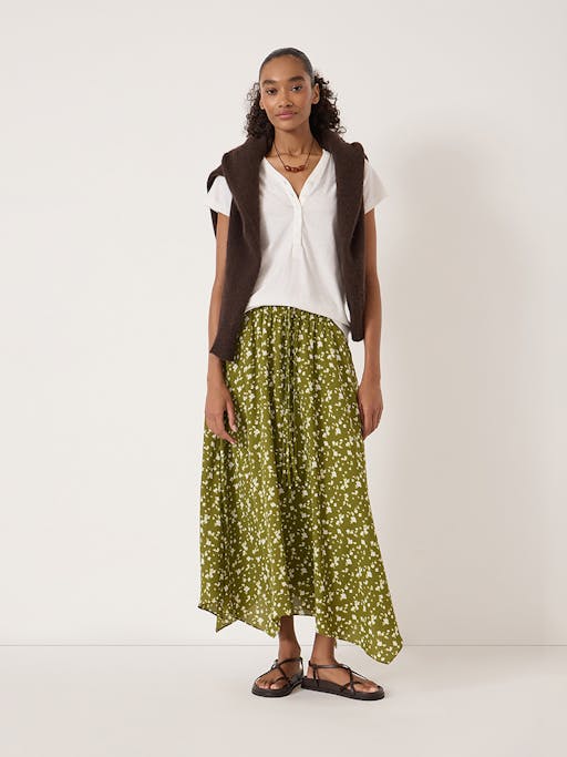 Kaia Chiffon Hanky Hem Skirt
