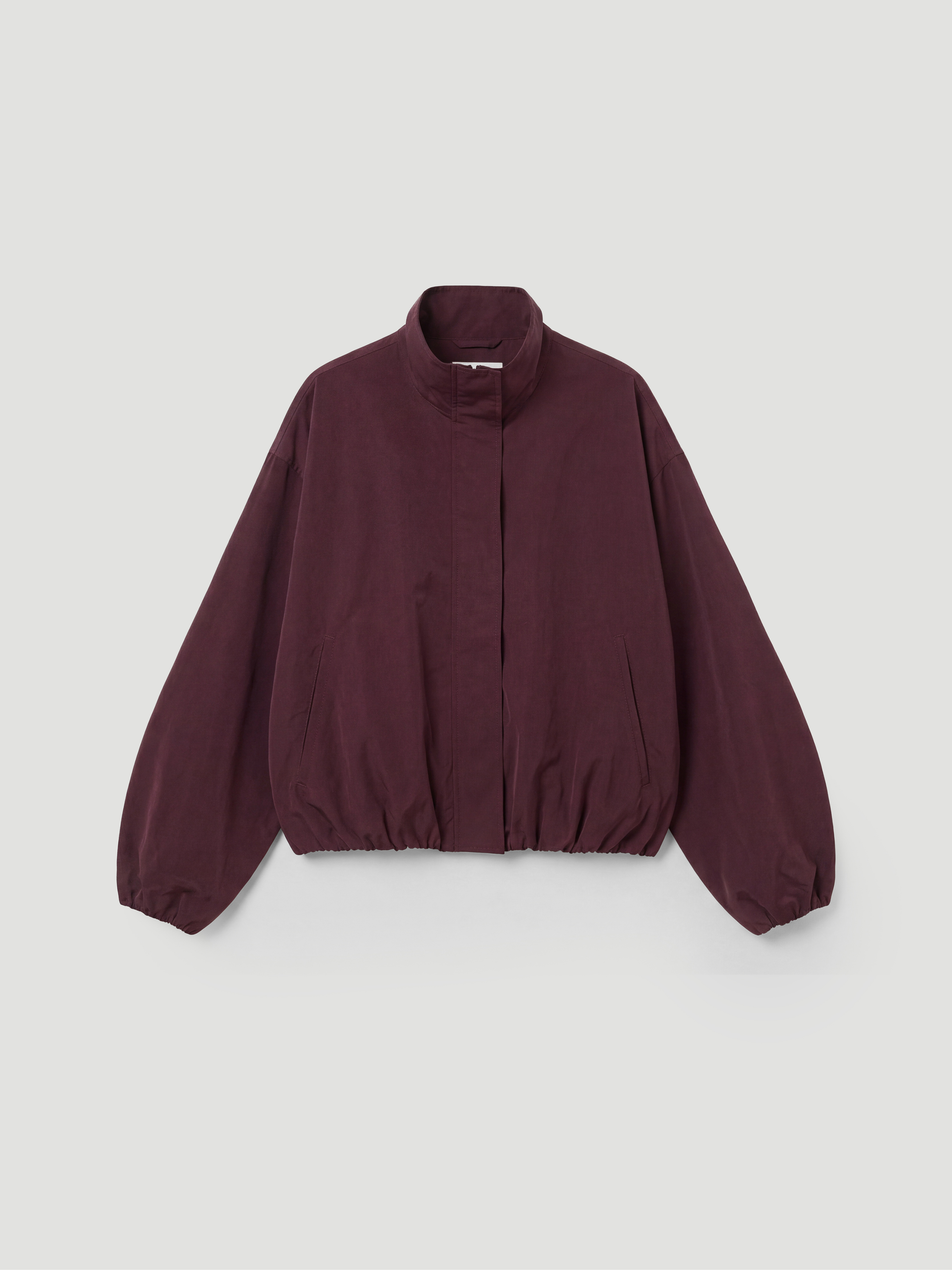 Maple Bubble Hem Funnel Neck Jacket