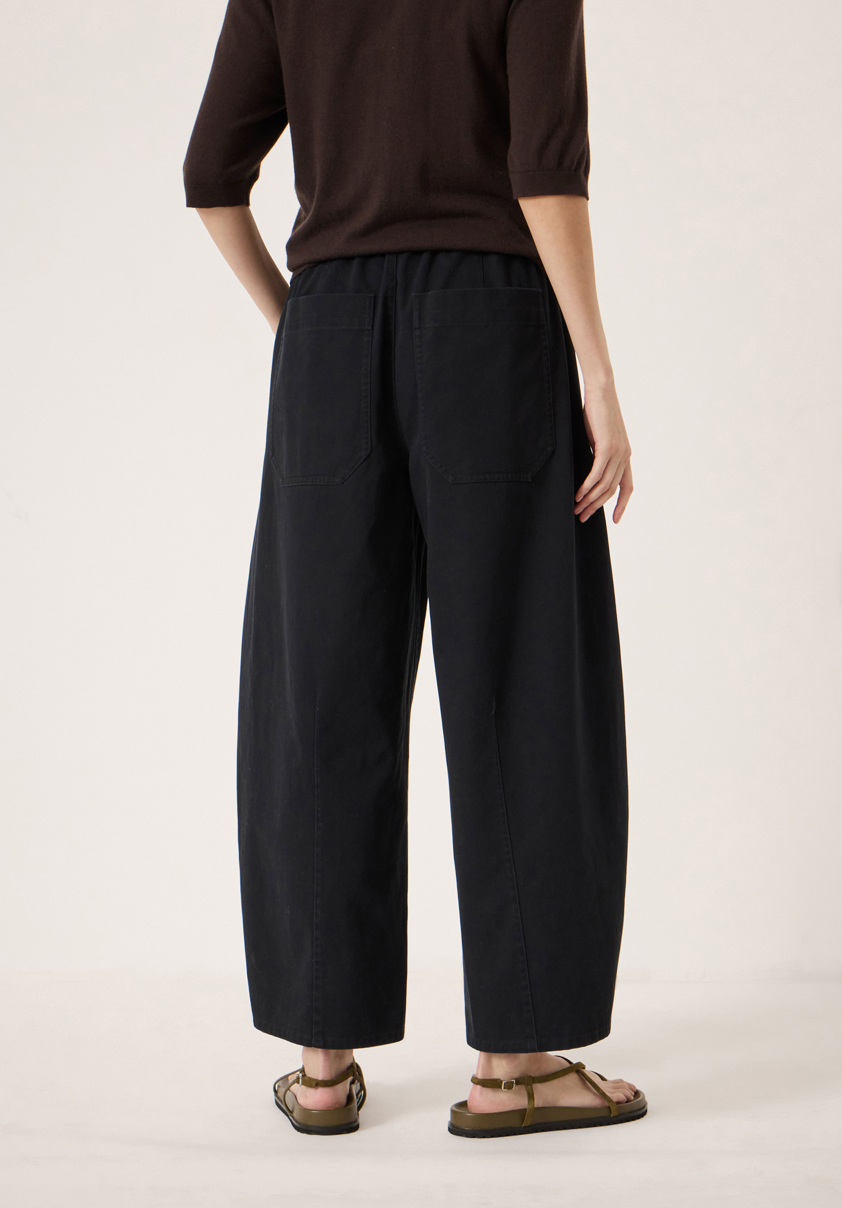 Rina Pull On Barrel Leg Trousers